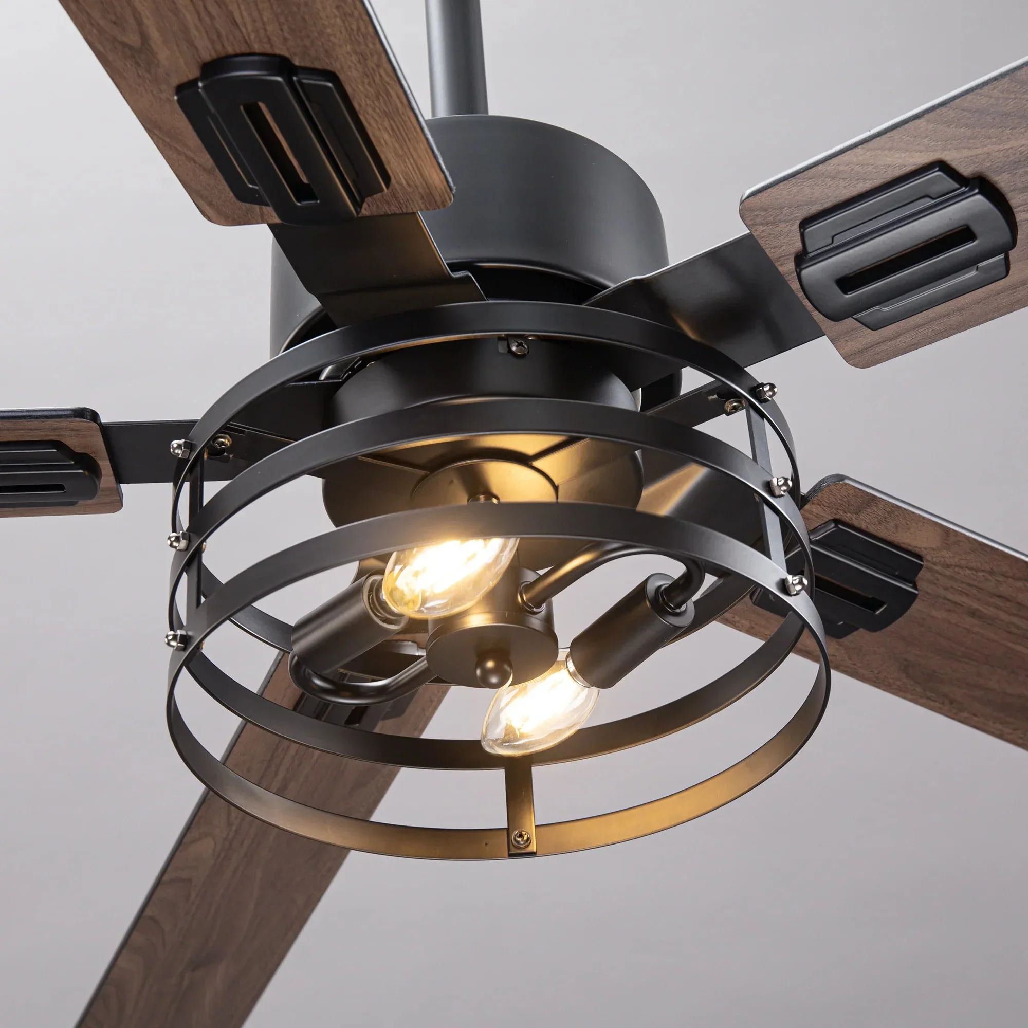 Parrot Uncle Vaczon 52-Inch DC Motor Industrial Downrod Ceiling Fan with Light and Remote Control - Image 12