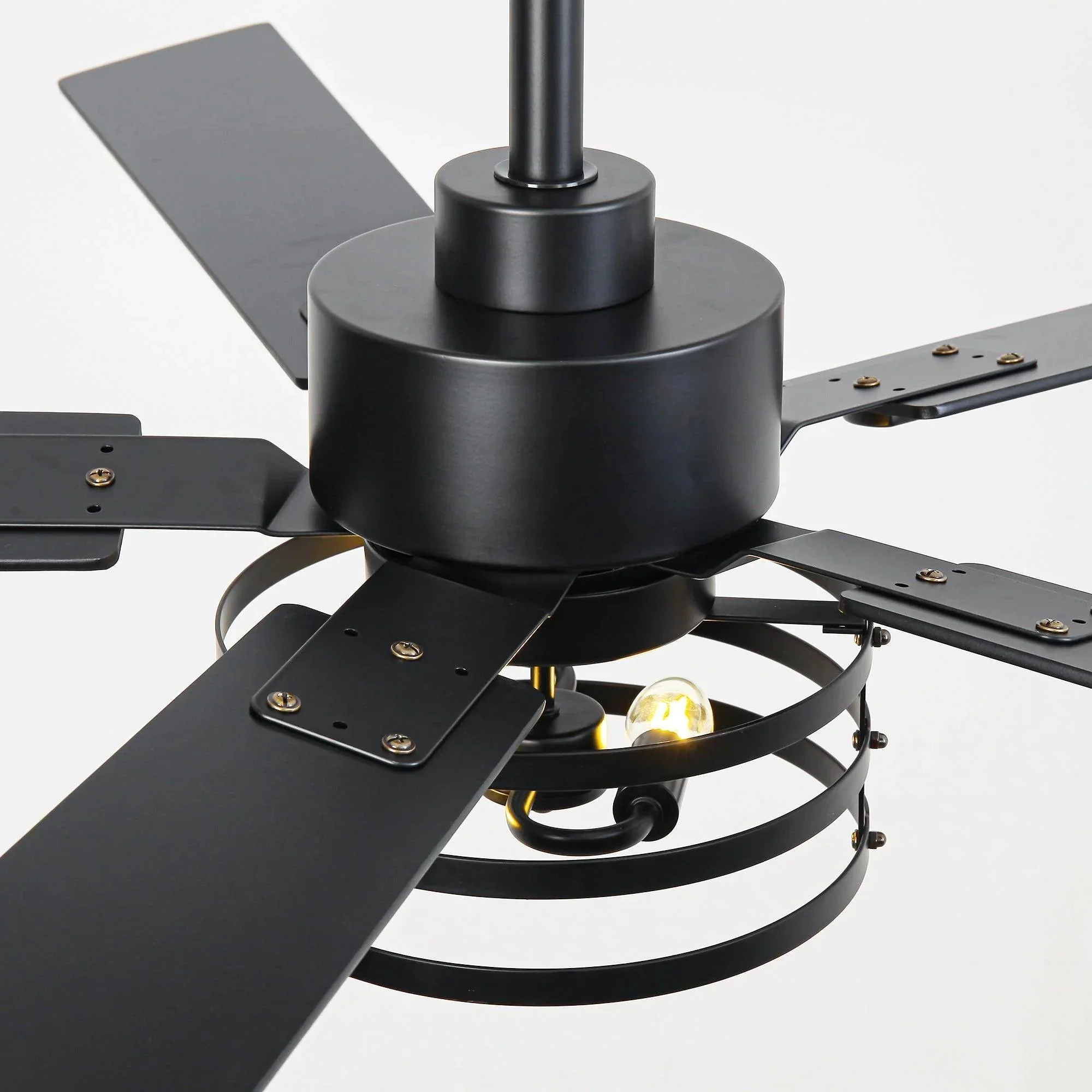 Parrot Uncle Vaczon 52-Inch DC Motor Industrial Downrod Ceiling Fan with Light and Remote Control - Image 14