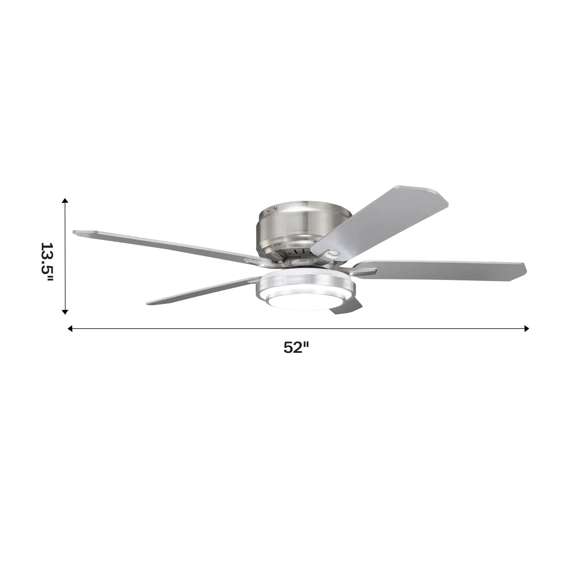 Parrot Uncle Vaczon 52-Inch Double-sided Blades Flush Mount LED Ceiling Fan with APP and Remote Control (VZA01N105A-BLE) - Image 8