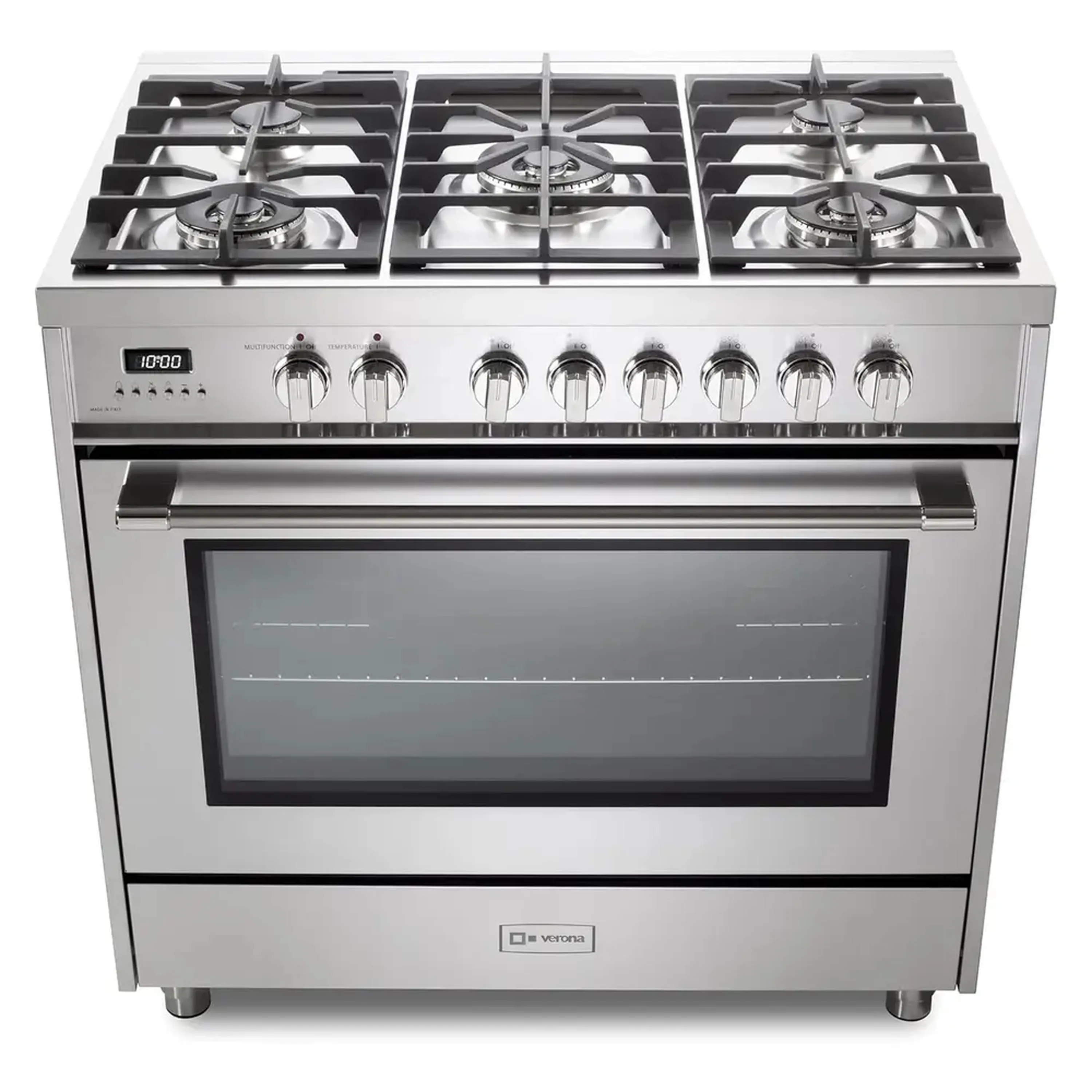 Verona 2-Piece Appliance Package - 36-Inch Dual Fuel Range with 5 Sealed Burners and Under Cabinet Range Hood in Stainless Steel - Image 3