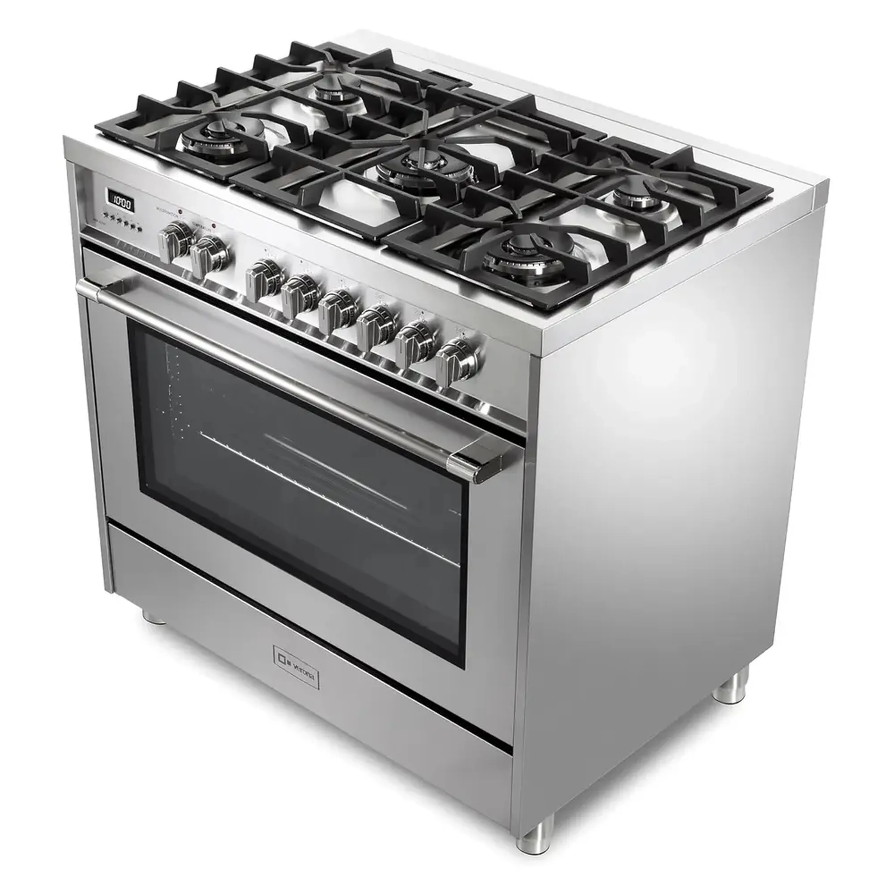 Verona 2-Piece Appliance Package - 36-Inch Dual Fuel Range with 5 Sealed Burners and Under Cabinet Range Hood in Stainless Steel - Image 7