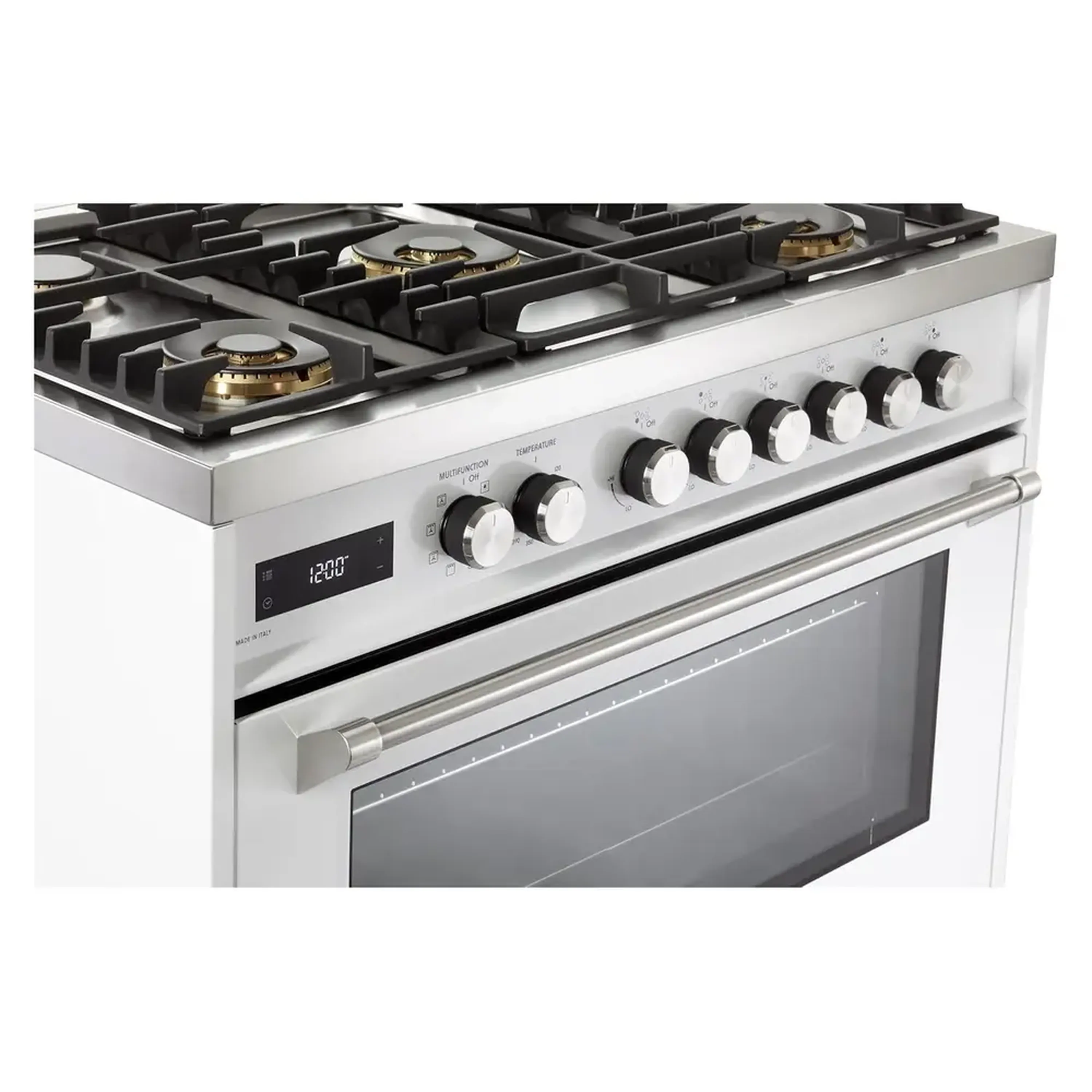 Verona 2-Piece Appliance Package - 36-Inch Dual Fuel Range with 5 Sealed Burners and Wall Mount Range Hood in White - Image 9