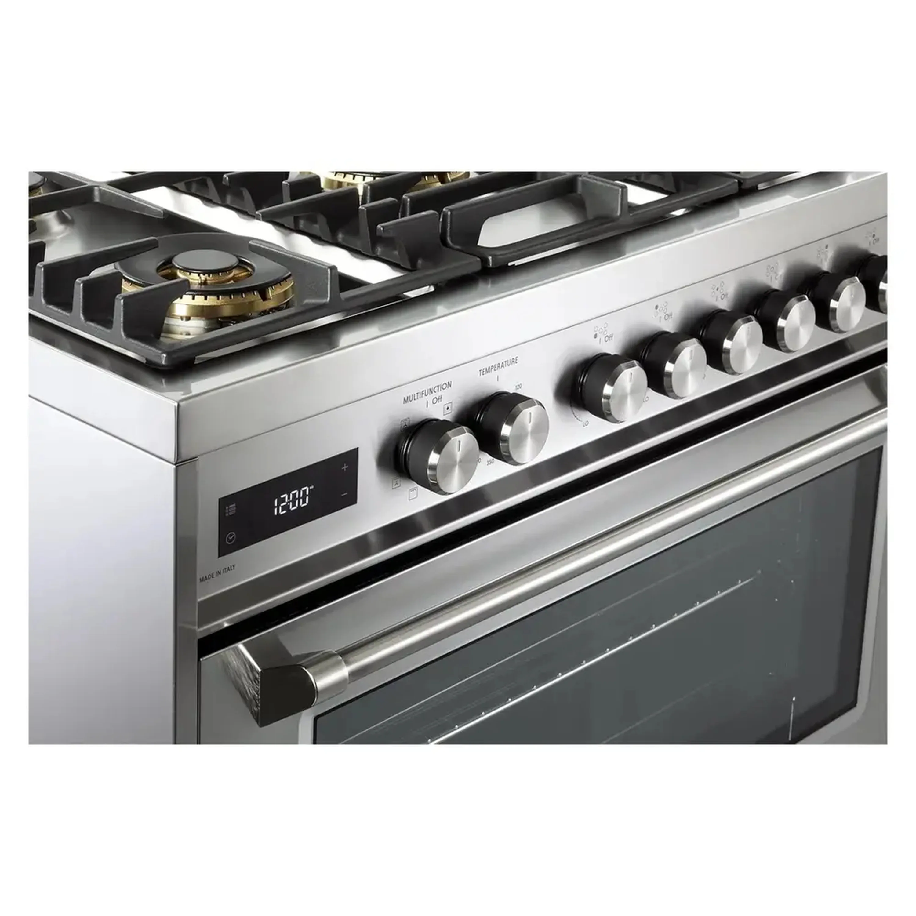 Verona 2-Piece Appliance Package - 36-Inch Dual Fuel Range with 5 Sealed Burners and Wall Mount Range Hood in Stainless Steel - Image 6