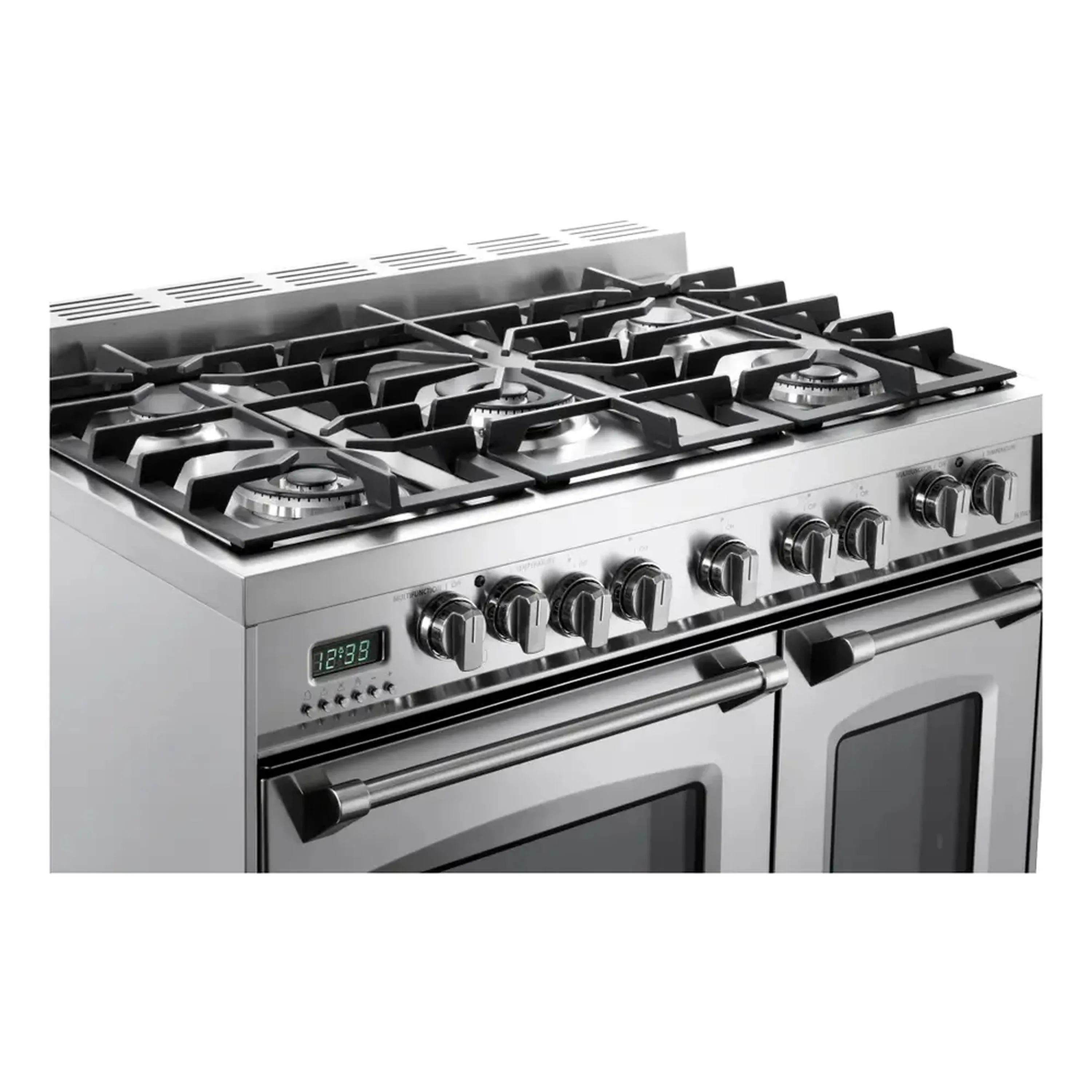 Verona 2-Piece Appliance Package - 36-Inch Dual Fuel Range with Double Oven and Wall Mount Range Hood in Stainless Steel - Image 7