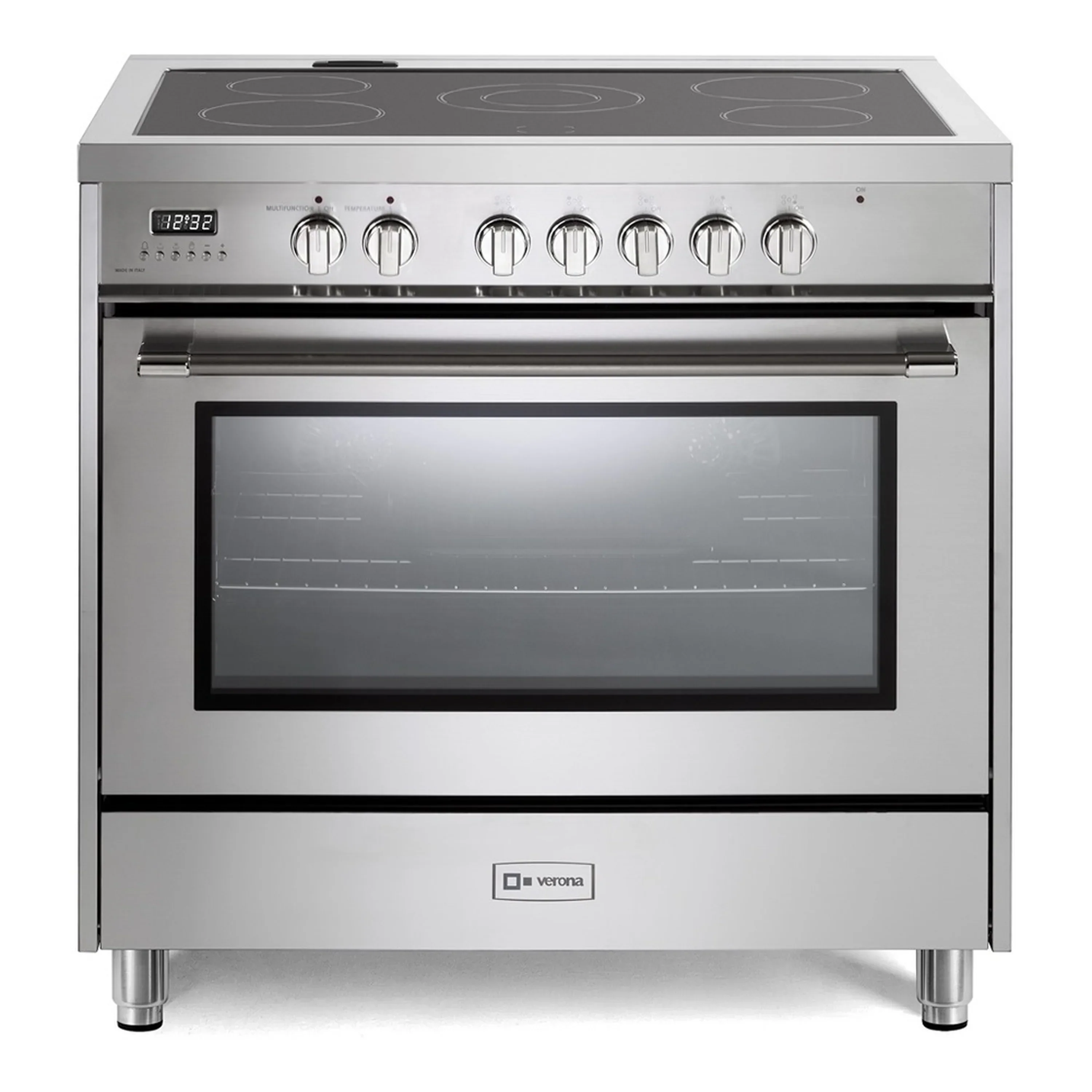 Verona 2-Piece Appliance Package - 36-Inch Electric Range with 5 Radiant Burners and Under Cabinet Range Hood in Stainless Steel - Image 2