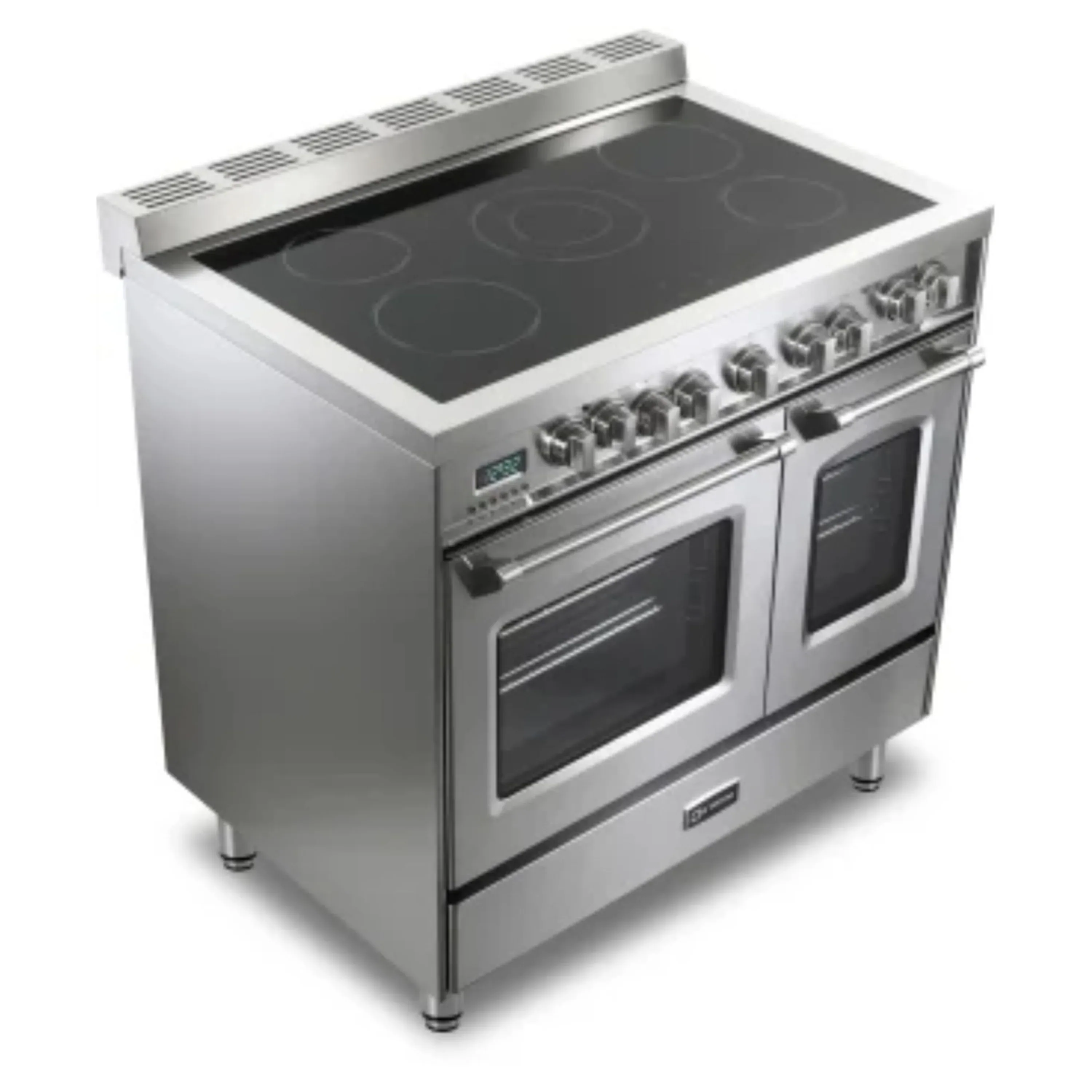 Verona 2-Piece Appliance Package - 36-Inch Electric Range with Double Oven and Wall Mount Range Hood in Stainless Steel - Image 10