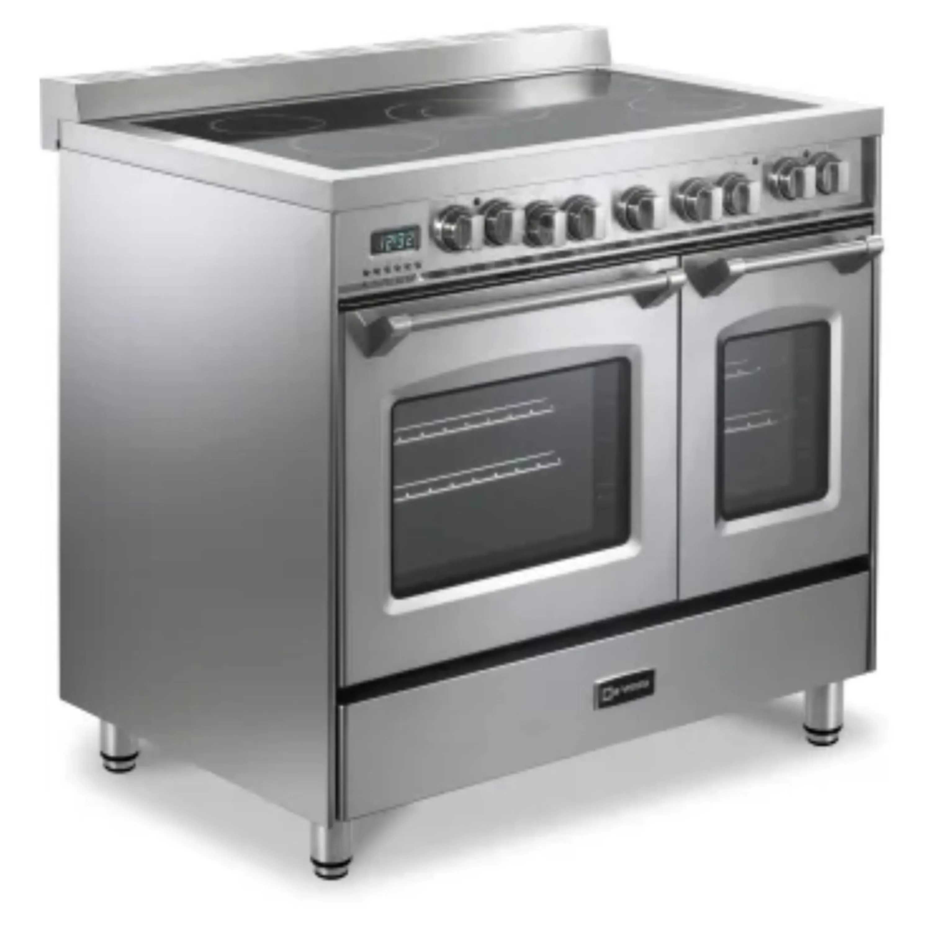 Verona 2-Piece Appliance Package - 36-Inch Electric Range with Double Oven and Wall Mount Range Hood in Stainless Steel - Image 11