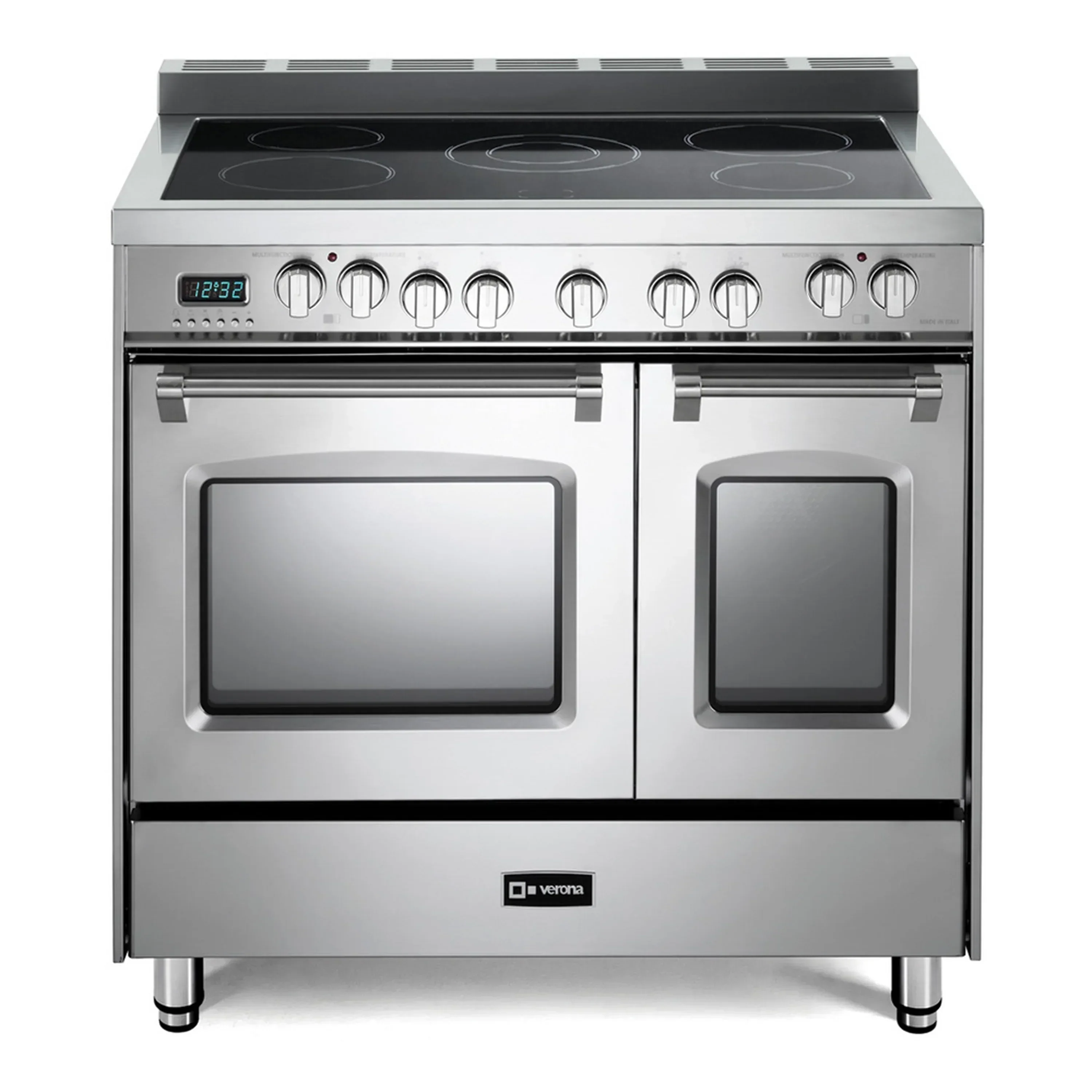 Verona 2-Piece Appliance Package - 36-Inch Electric Range with Double Oven and Wall Mount Range Hood in Stainless Steel - Image 2