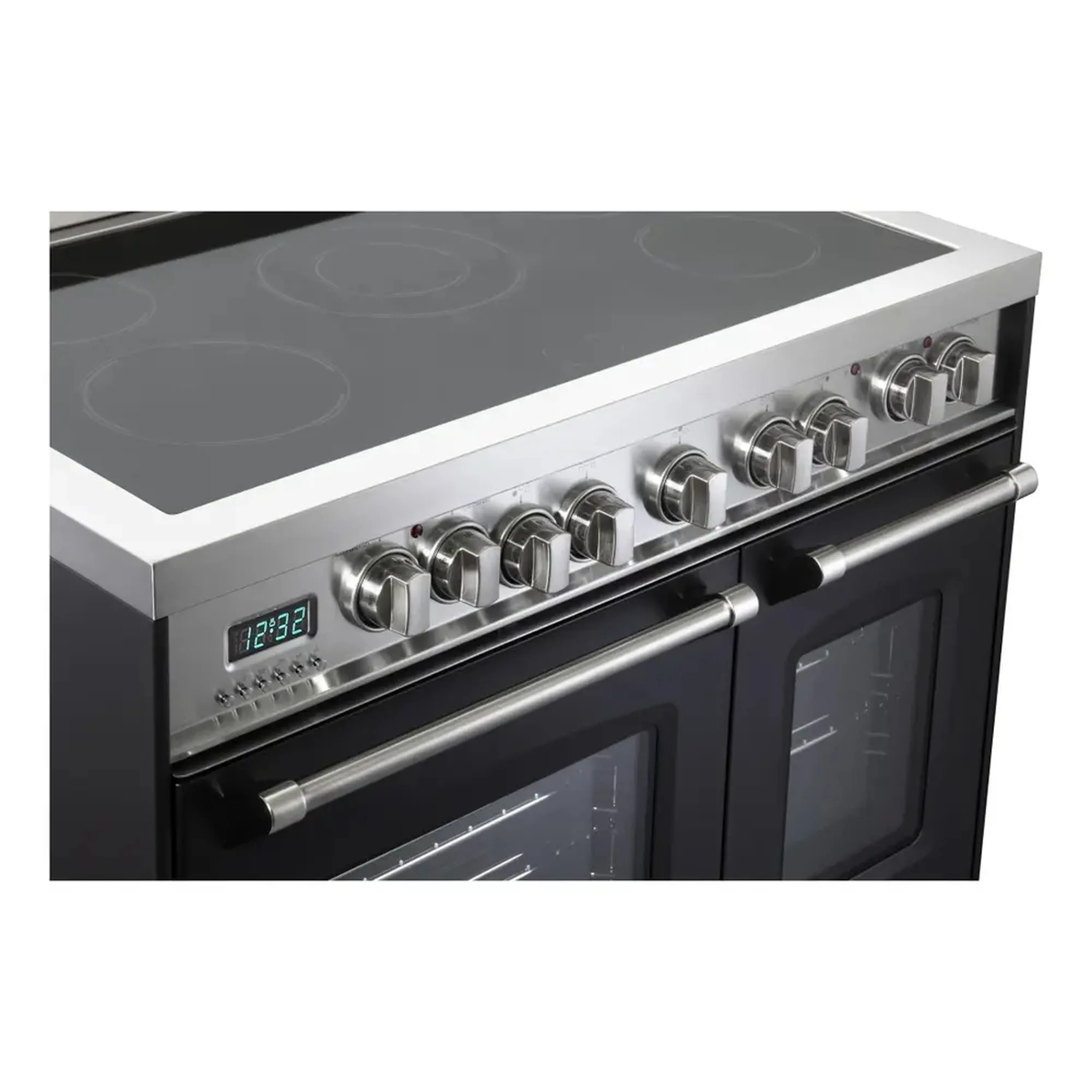 Verona 2-Piece Appliance Package - 36-Inch Electric Range with Double Oven and Wall Mount Range Hood in Black - Image 6
