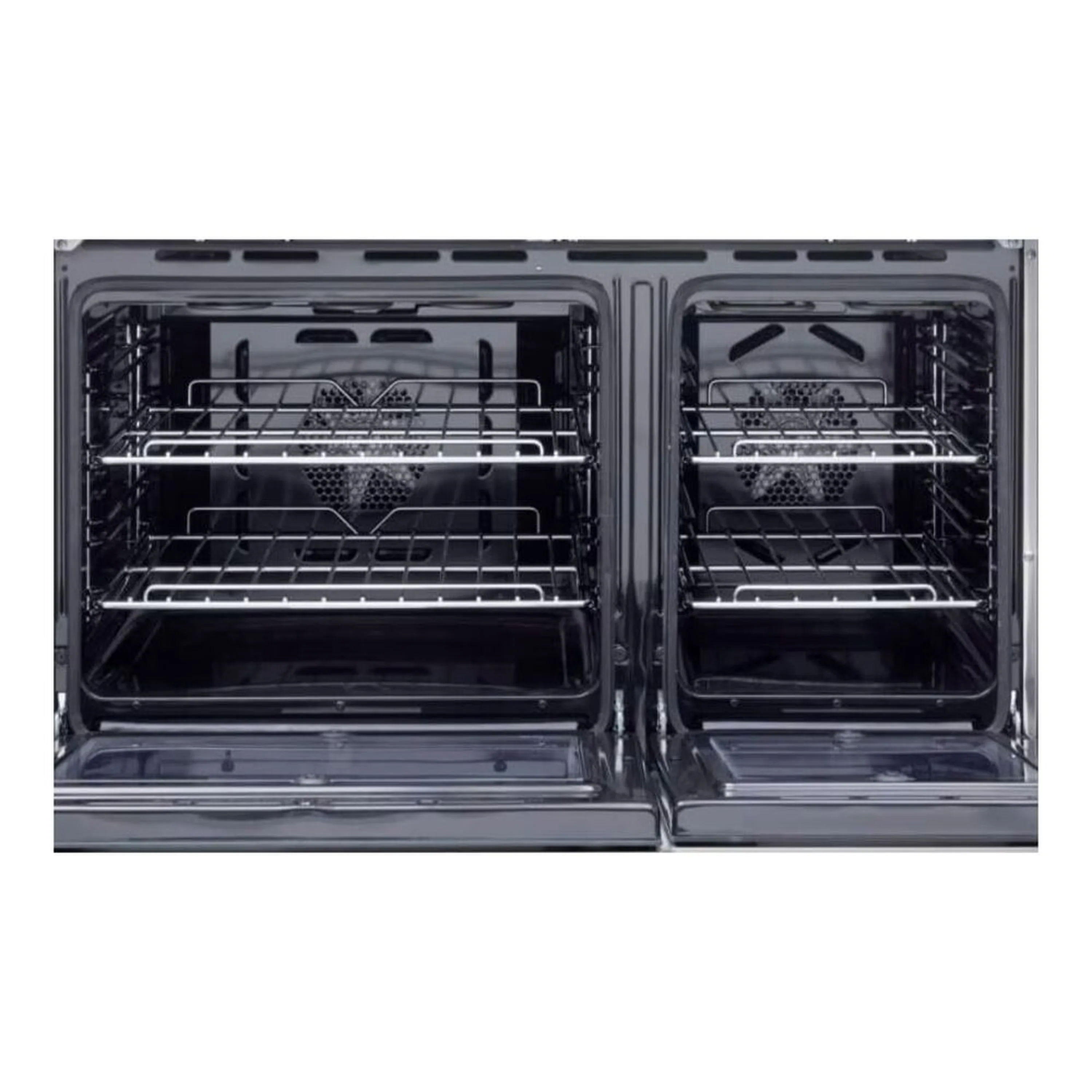 Verona 2-Piece Appliance Package - 36-Inch Electric Range with Double Oven and Wall Mount Range Hood in Black - Image 7