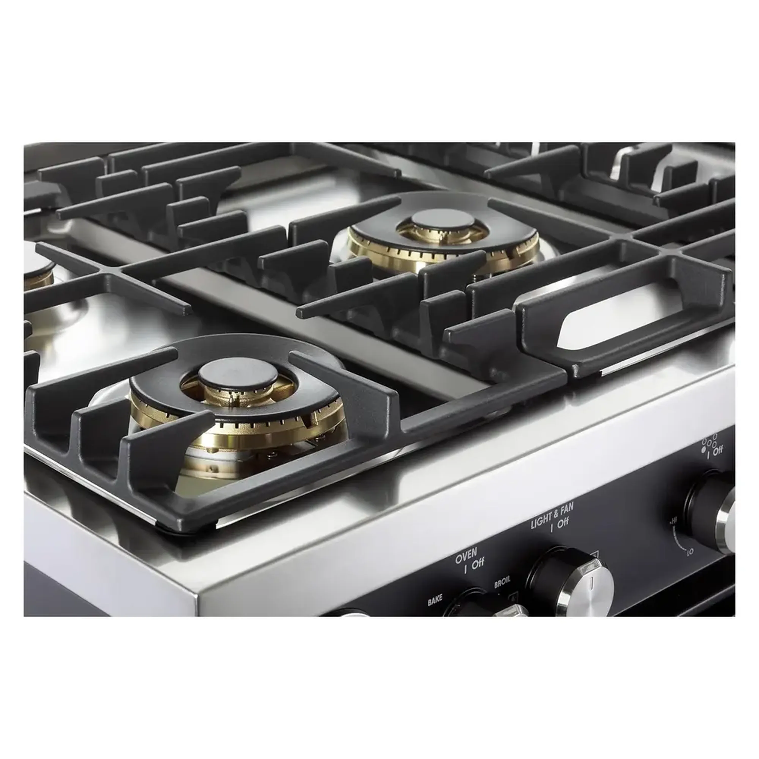 Verona 2-Piece Appliance Package - 36-Inch Gas Range with 5 Sealed Burners and Wall Mount Range Hood in Black - Image 10