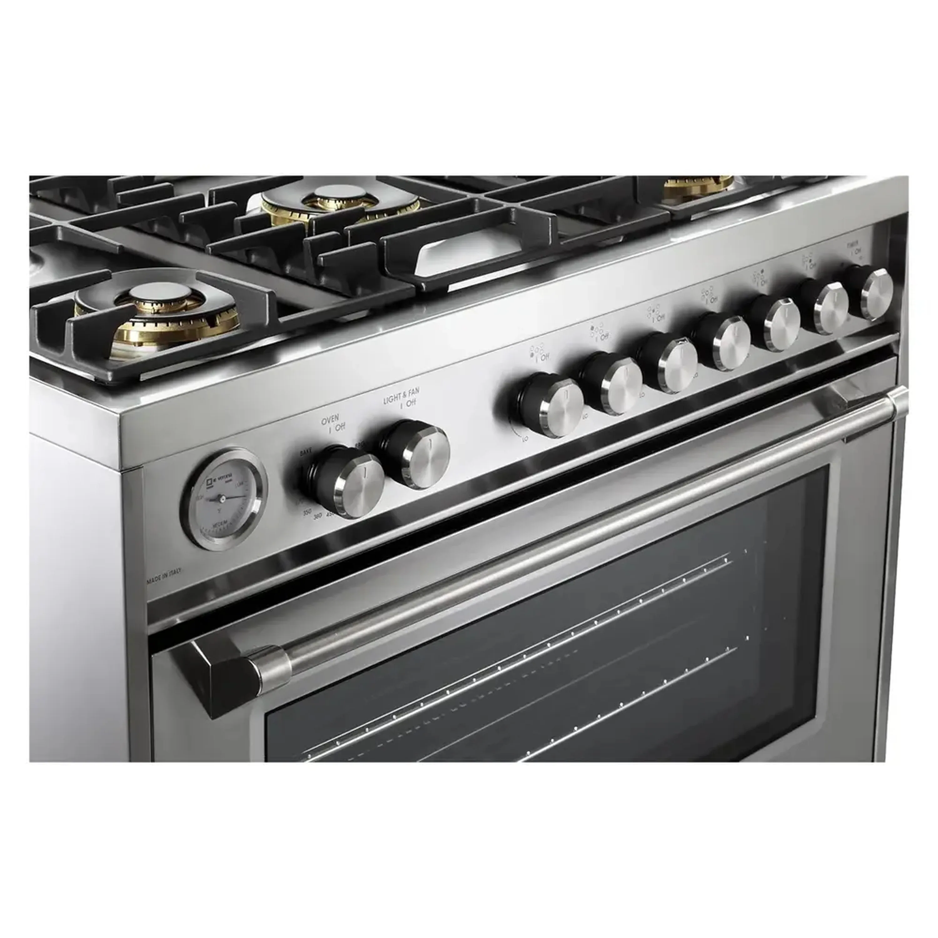 Verona 2-Piece Appliance Package - 36-Inch Gas Range with 5 Sealed Burners and Wall Mount Range Hood in Stainless Steel - Image 7