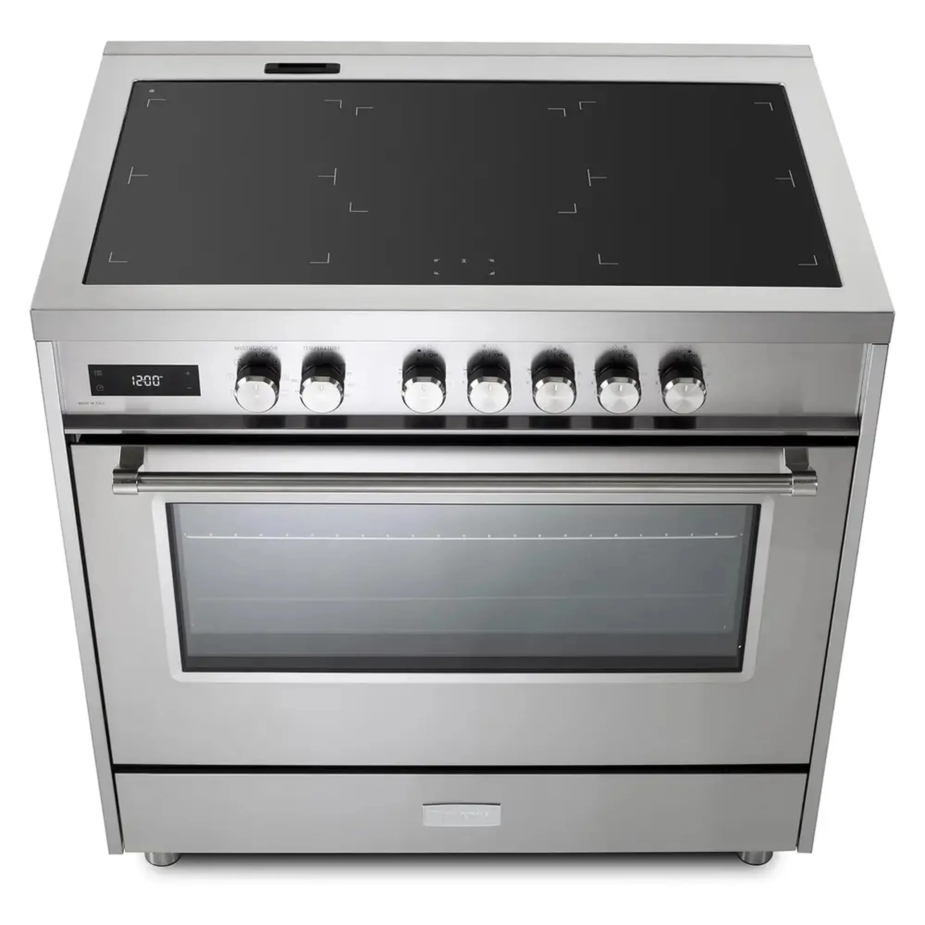 Verona 2-Piece Appliance Package - 36-Inch Induction Range with 5 Element Burners and Under Cabinet Range Hood in Stainless Steel - Image 3