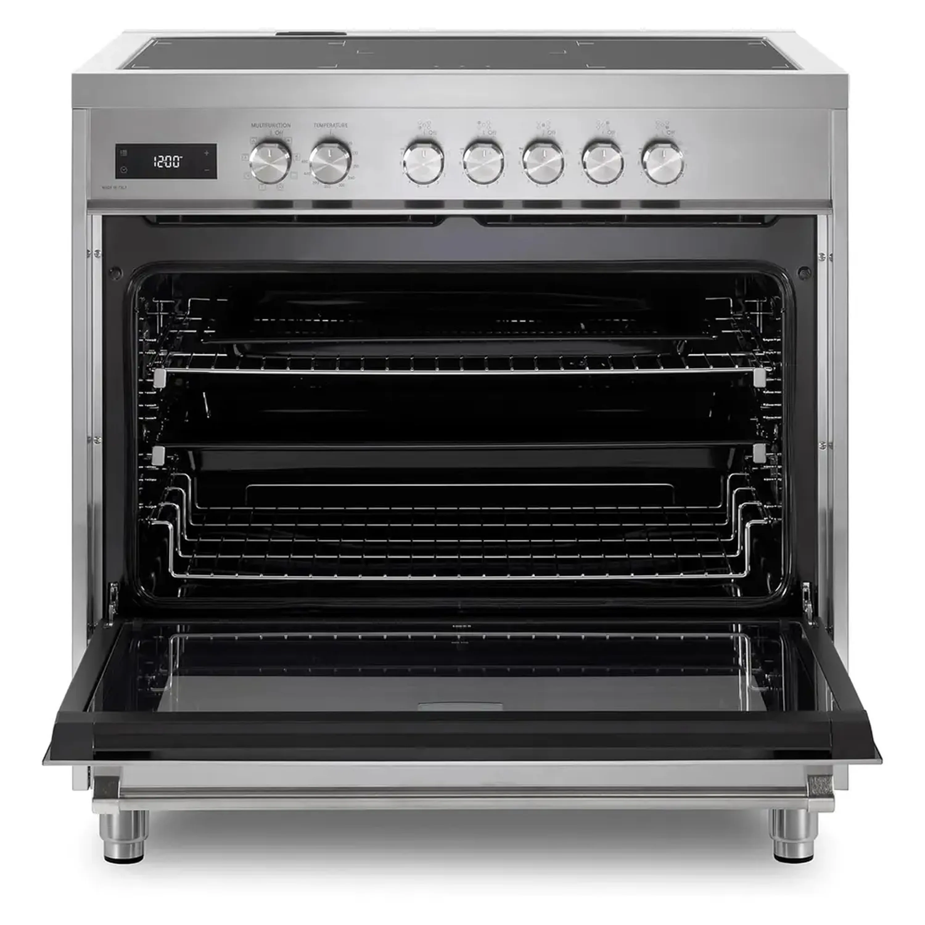 Verona 2-Piece Appliance Package - 36-Inch Induction Range with 5 Element Burners and Wall Mount Range Hood in Stainless Steel - Image 7
