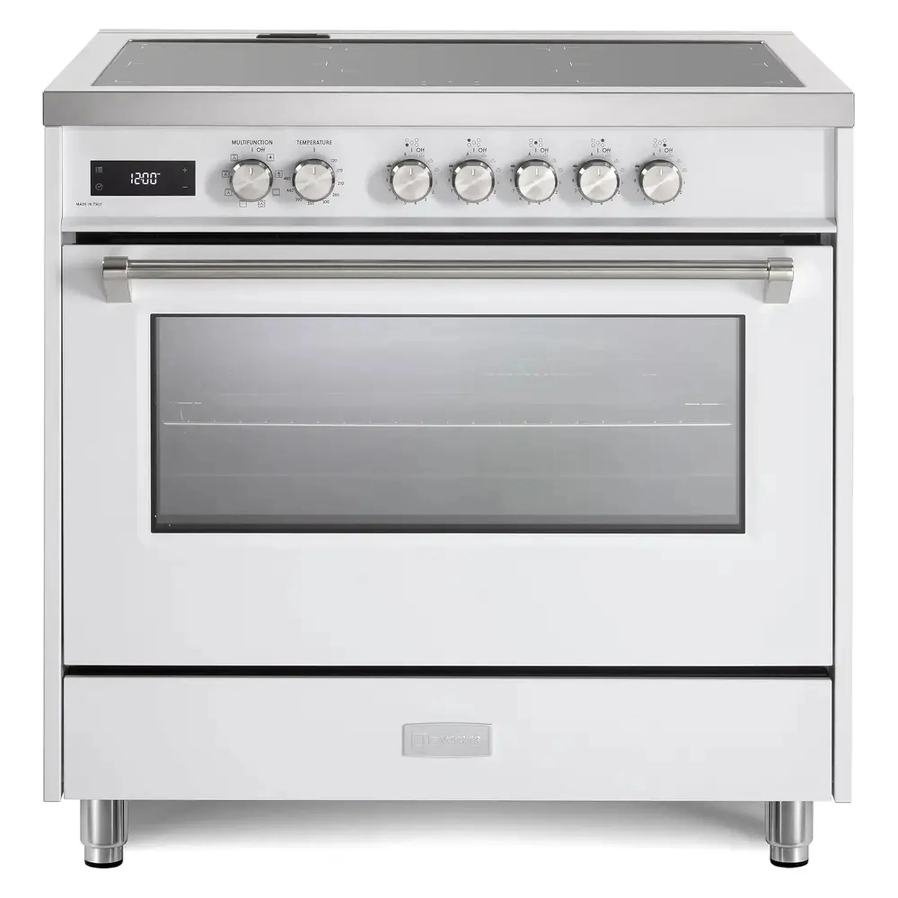 Verona 2-Piece Appliance Package - 36-Induction Range with 5 Element Burners and Wall Mount Range Hood in White - Image 2