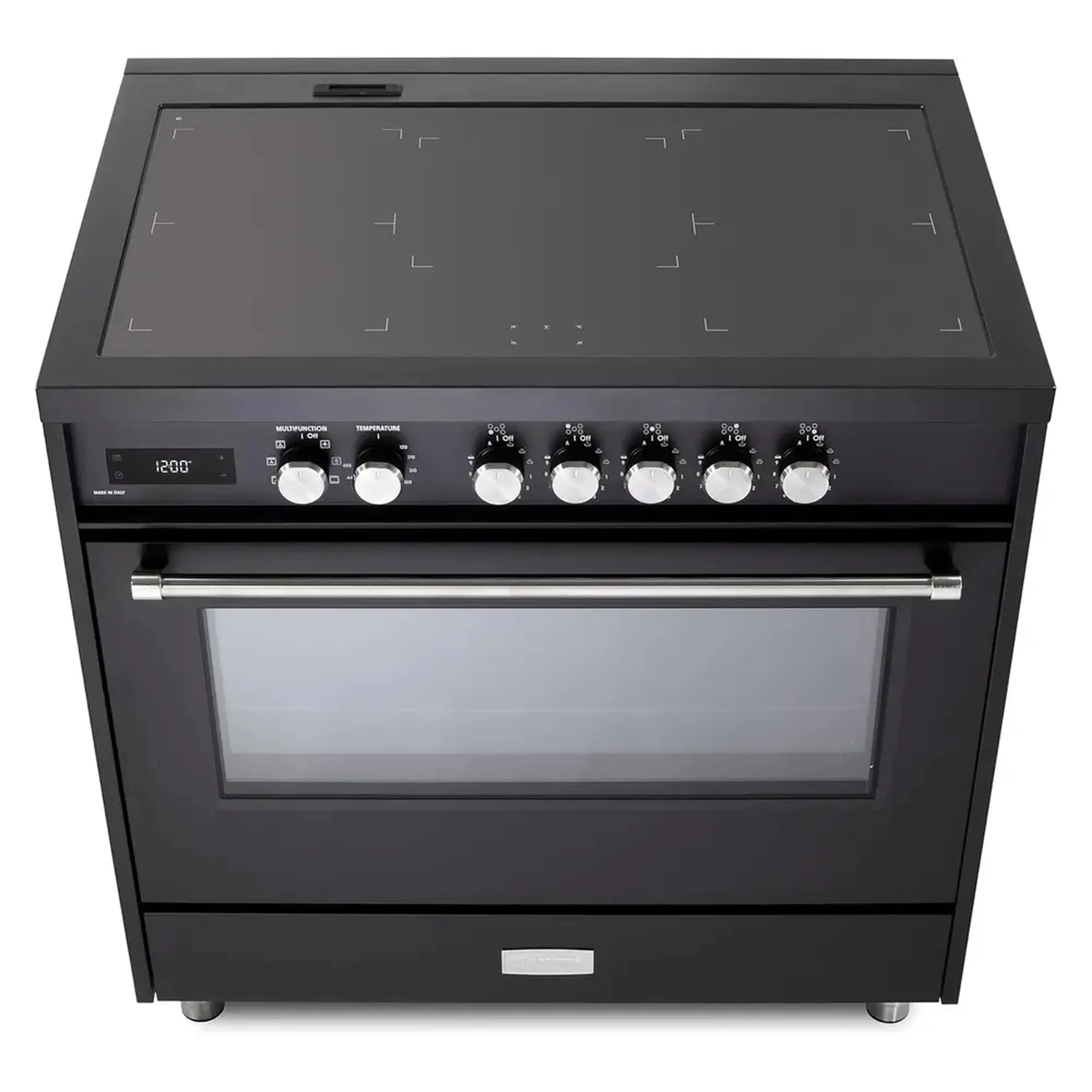 Verona 2-Piece Appliance Package - 36-Induction Range with 5 Element Burners and Wall Mount Range Hood in Black - Image 3