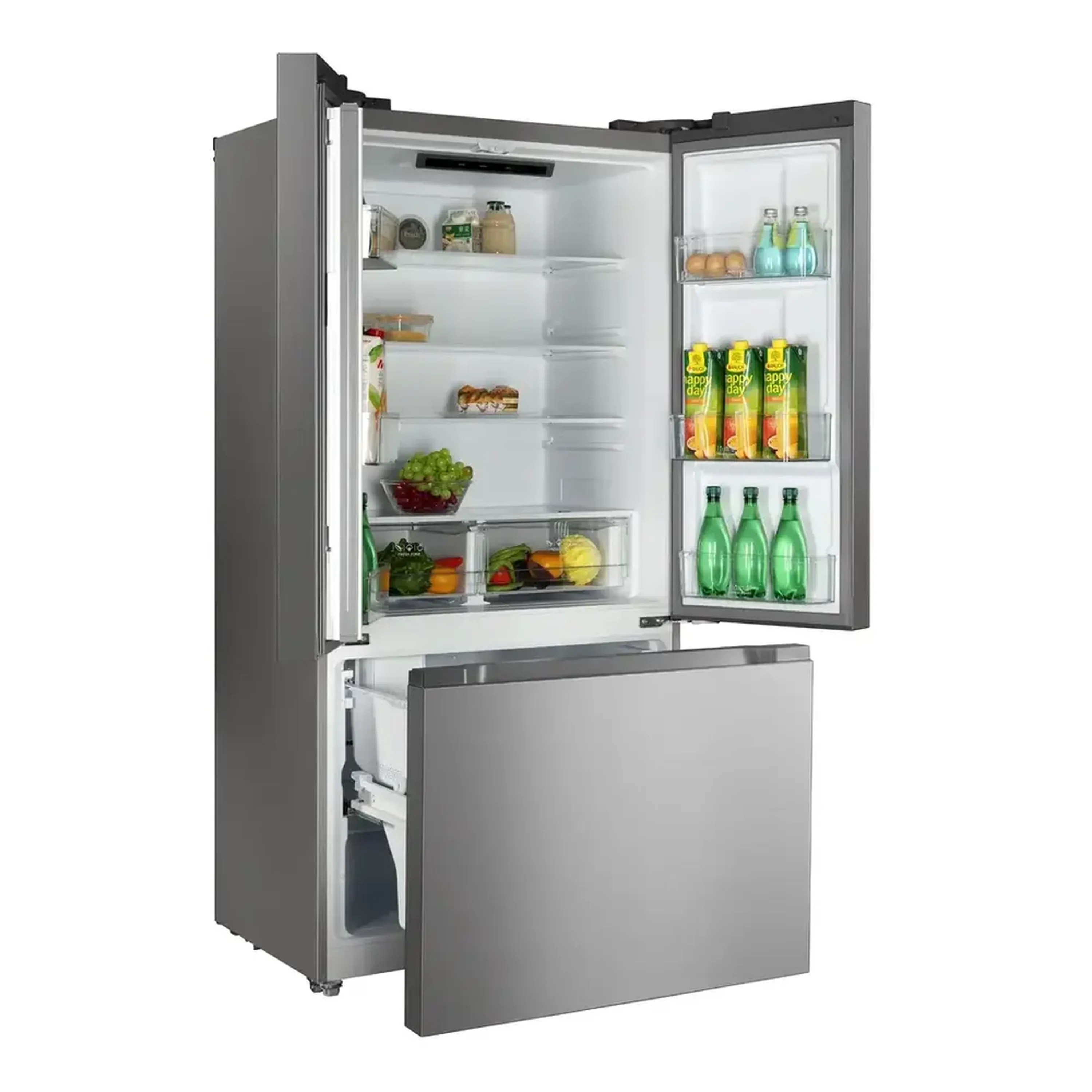 Verona 33-Inch Freestanding French Door Refrigerator with 16.5 Cu. Ft. Capacity, Automatic Ice Maker, Recessed Handle (VEFFD3316RISS) - Image 3