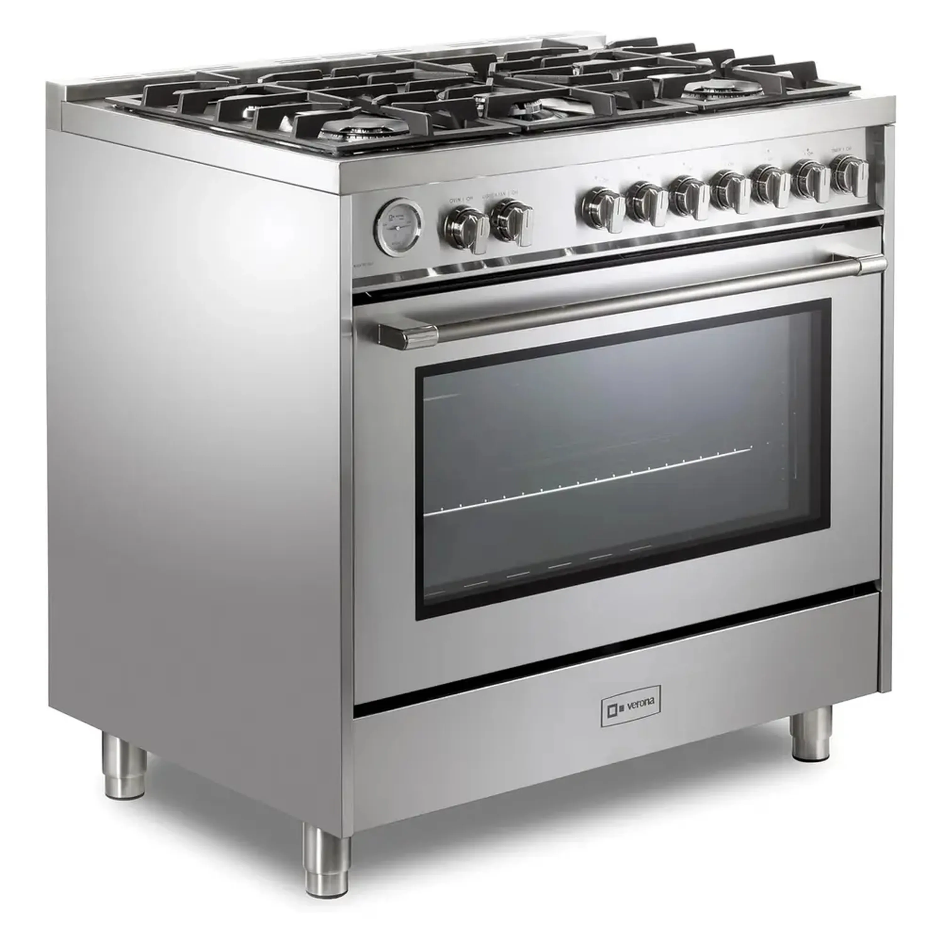 Verona Prima 36-Inch Gas Range with 5 Sealed Burners in Stainless Steel (VPRFSGG365SS) - Image 4
