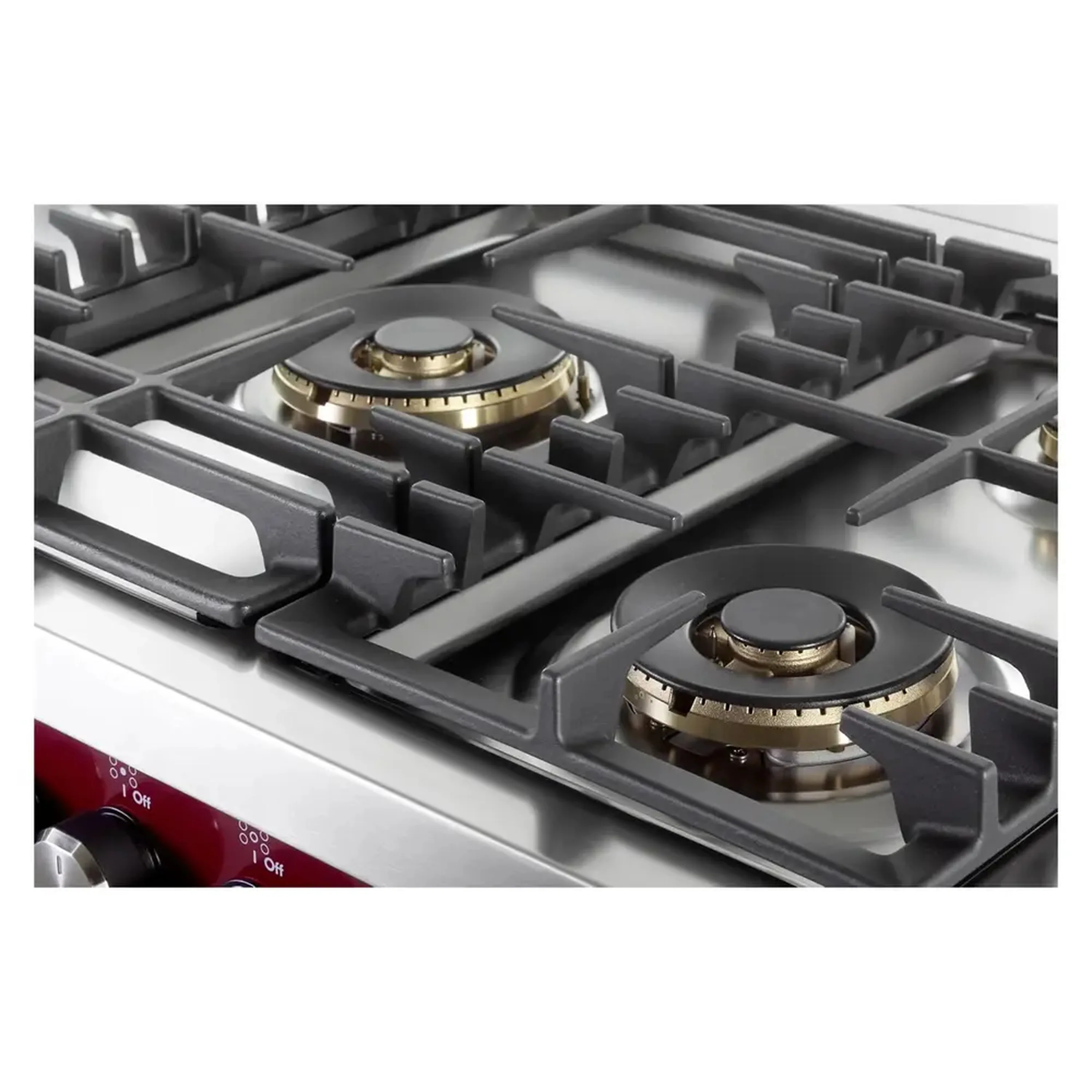 Verona Ultima 36-Inch Dual Fuel Range with 5 Sealed Burners in Burgundy (VUFSGE365BU) - Image 8