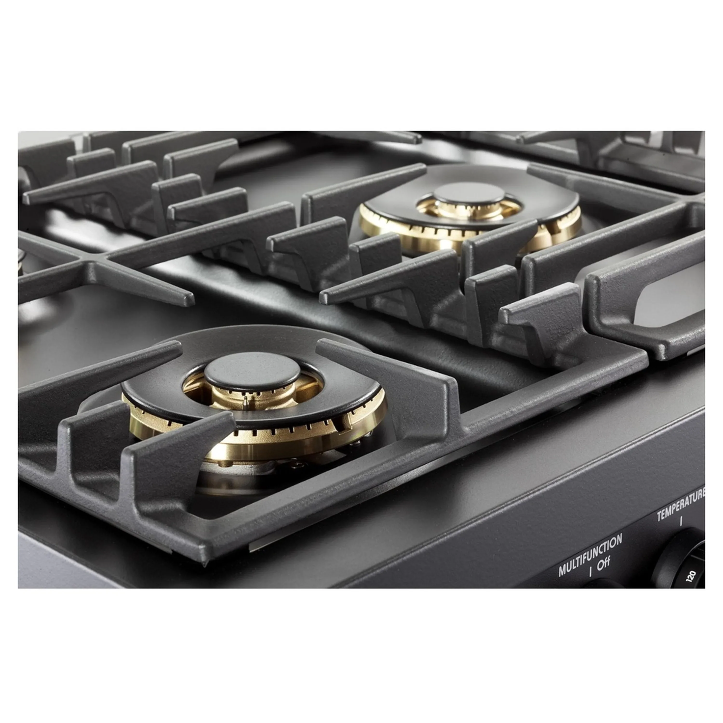 Verona Ultima 36-Inch Dual Fuel Range with 5 Sealed Burners in Matte Black (VMFSGE365EE) - Image 4