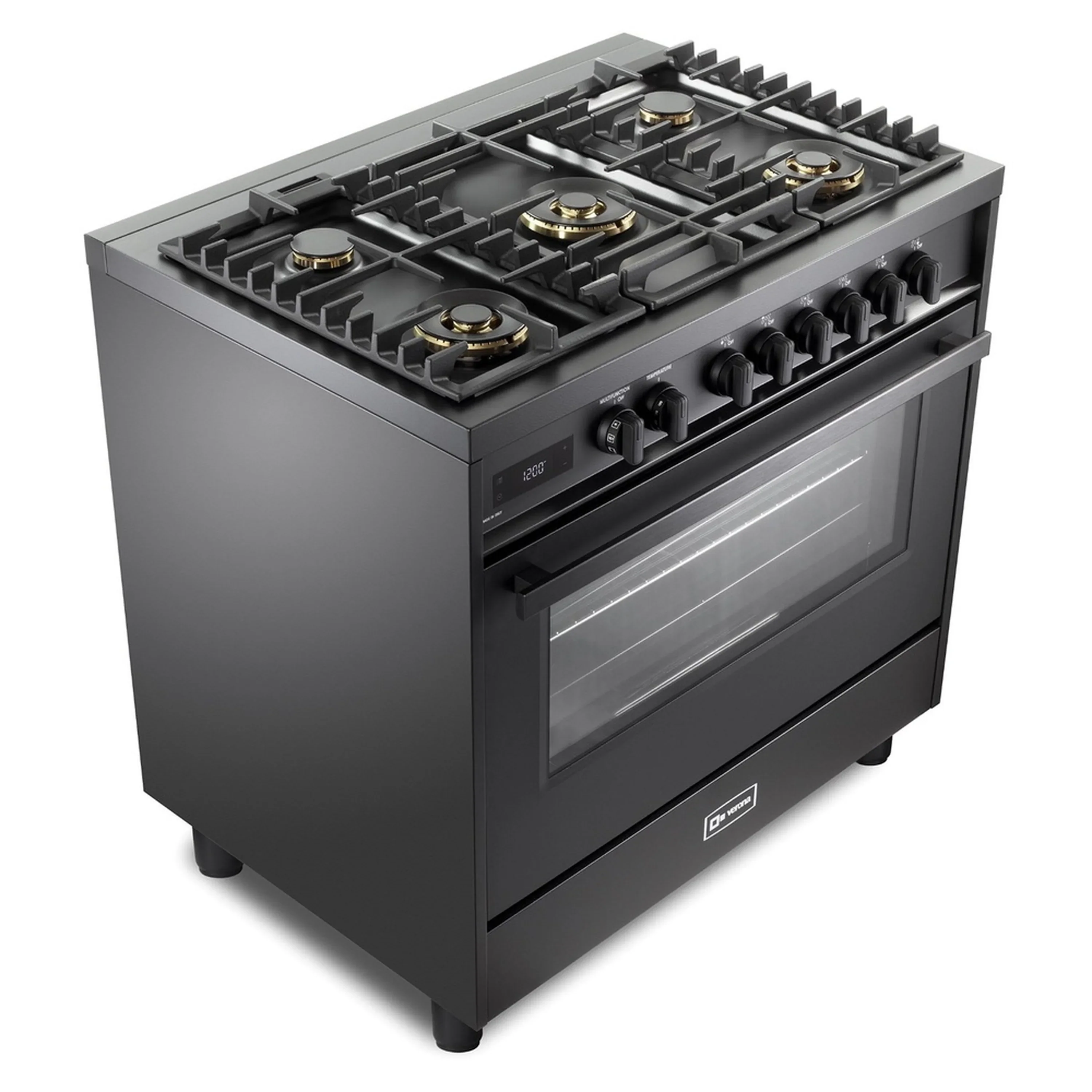 Verona Ultima 36-Inch Dual Fuel Range with 5 Sealed Burners in Matte Black (VMFSGE365EE) - Image 6