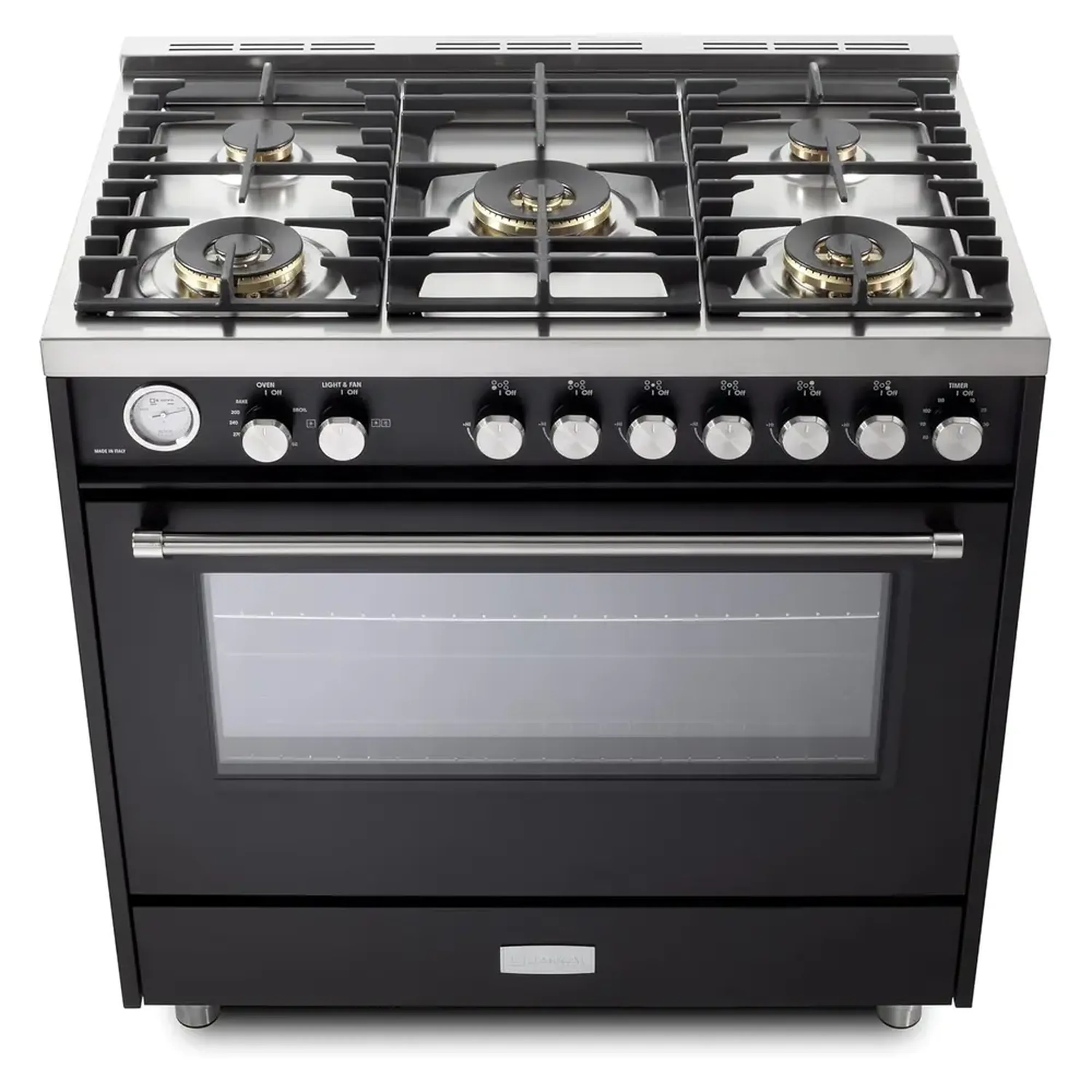 Verona Ultima 36-Inch Gas Range with 5 Sealed Burners in Matte Black (VUFSGG365E) - Image 2