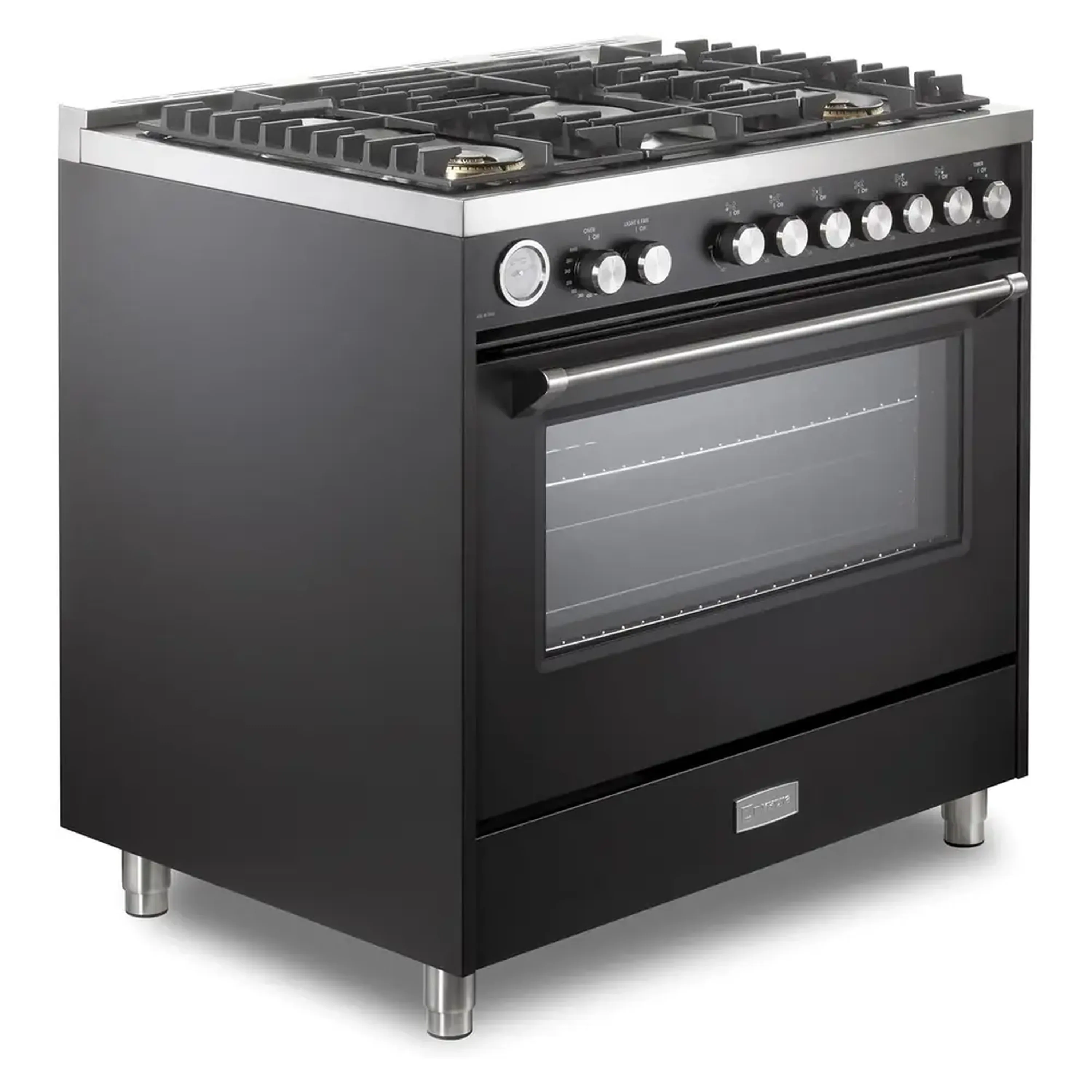 Verona Ultima 36-Inch Gas Range with 5 Sealed Burners in Matte Black (VUFSGG365E) - Image 3