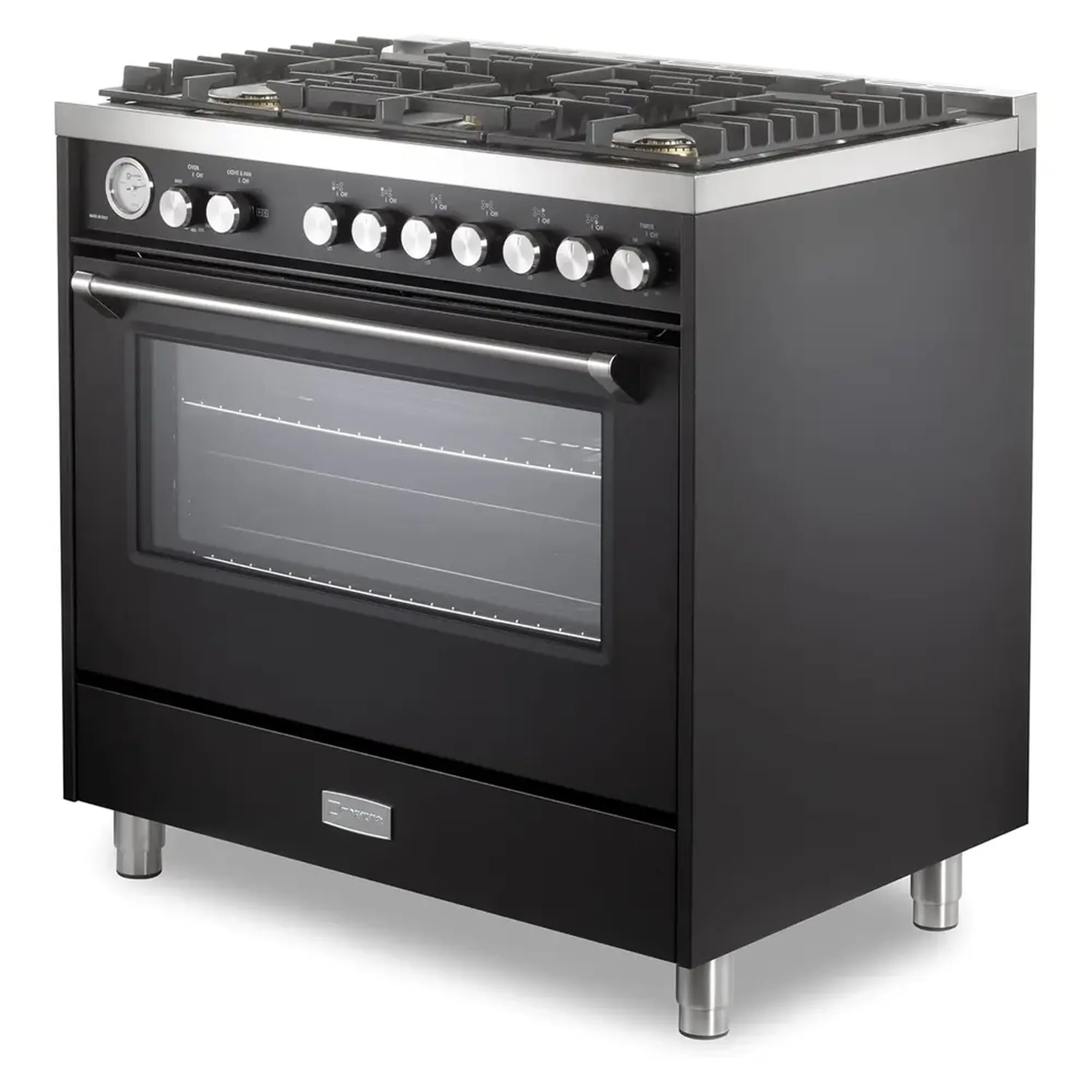Verona Ultima 36-Inch Gas Range with 5 Sealed Burners in Matte Black (VUFSGG365E) - Image 5