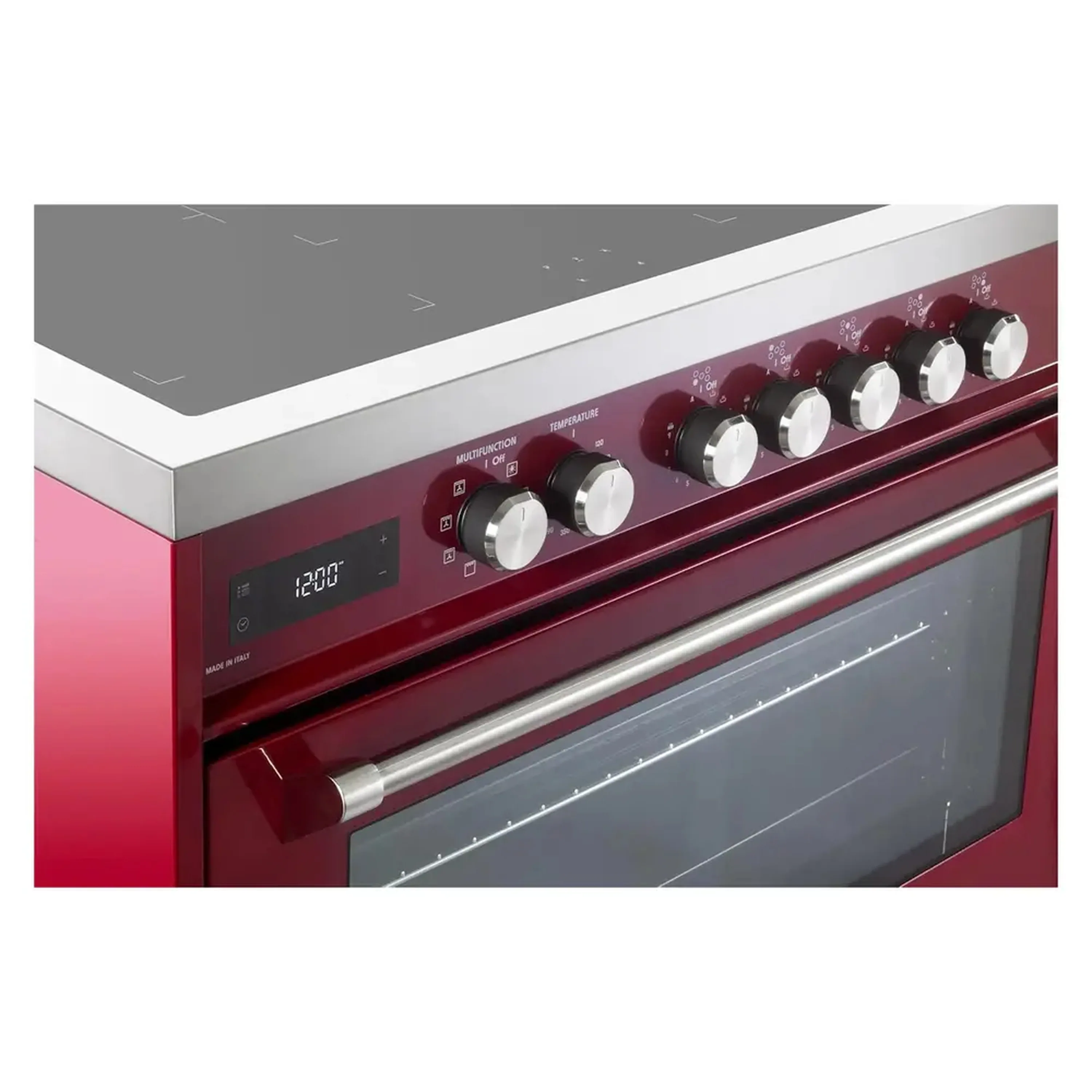 Verona Ultima 36-Inch Induction Range with 5 Element Burners in Burgundy (VUFSIE365BU) - Image 6