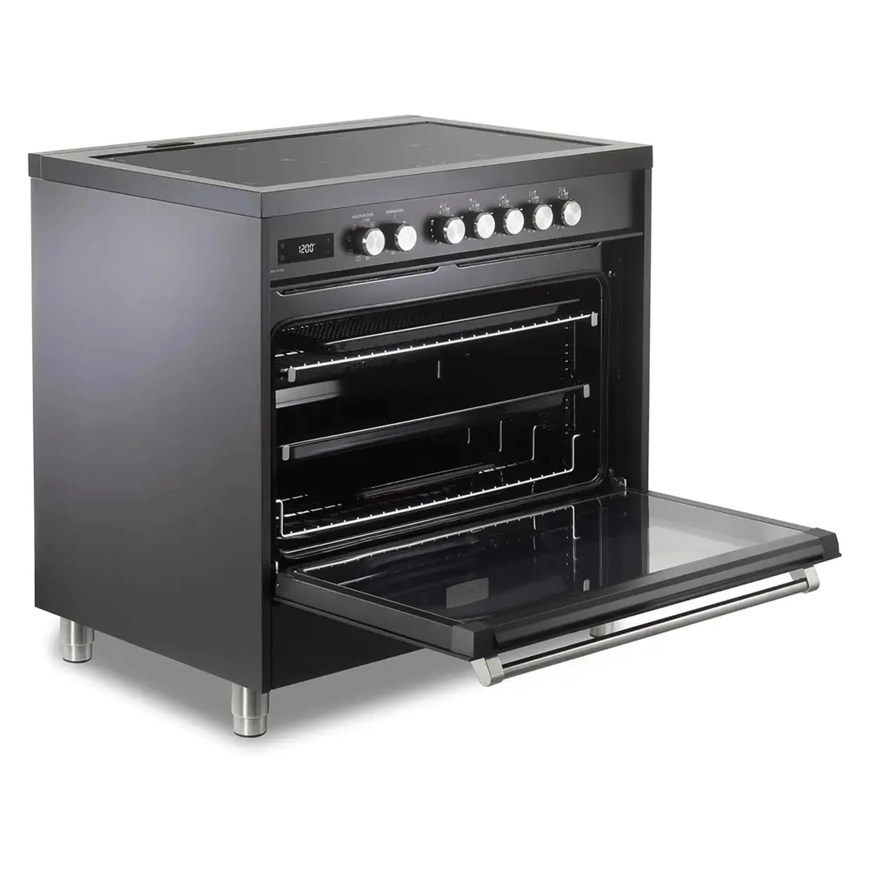 Verona Ultima 36-Inch Induction Range with 5 Element Burners in Matte Black (VUFSIE365E) - Image 4