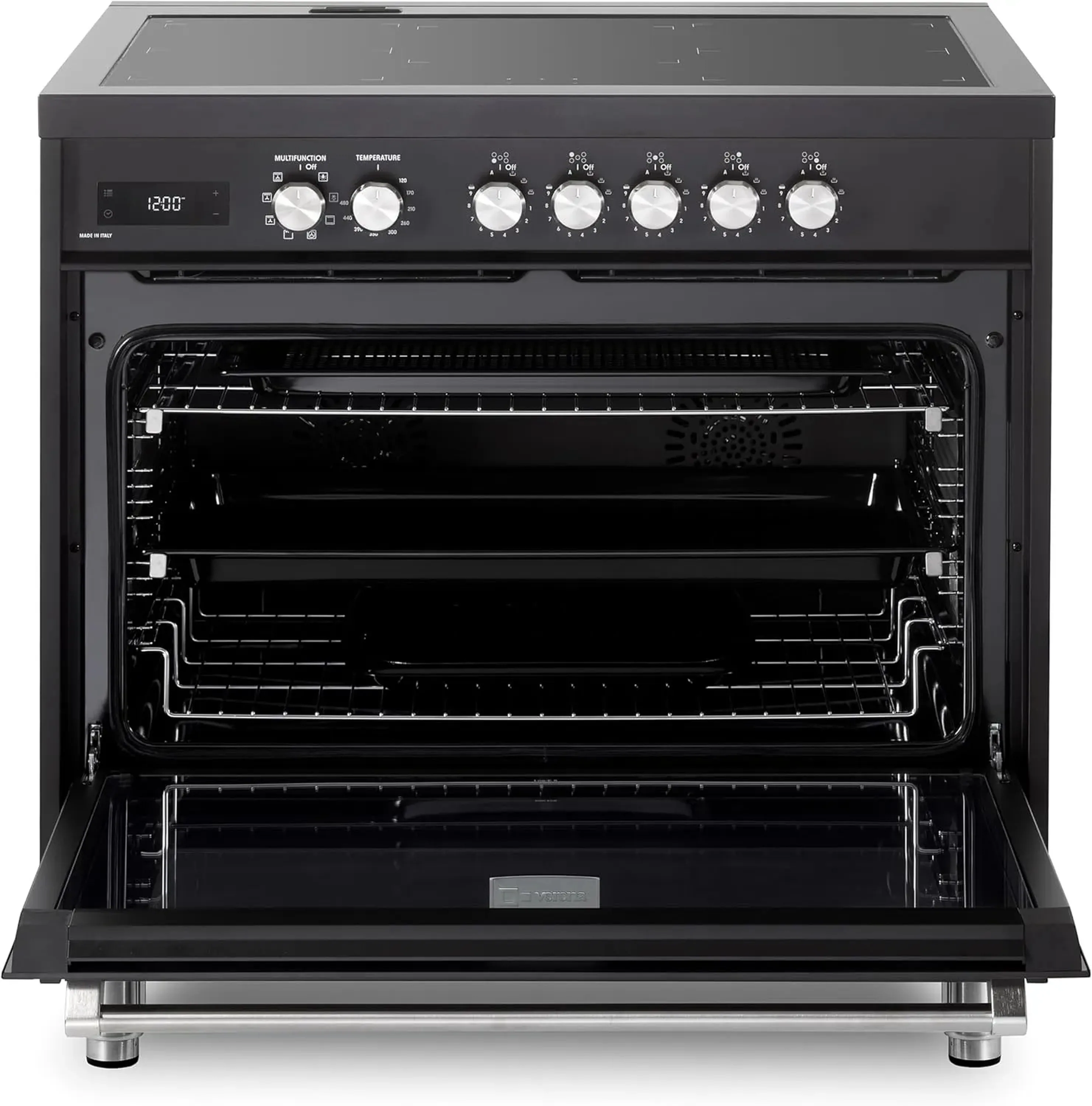 Verona Ultima 36-Inch Induction Range with 5 Element Burners in Matte Black (VUFSIE365E) - Image 5
