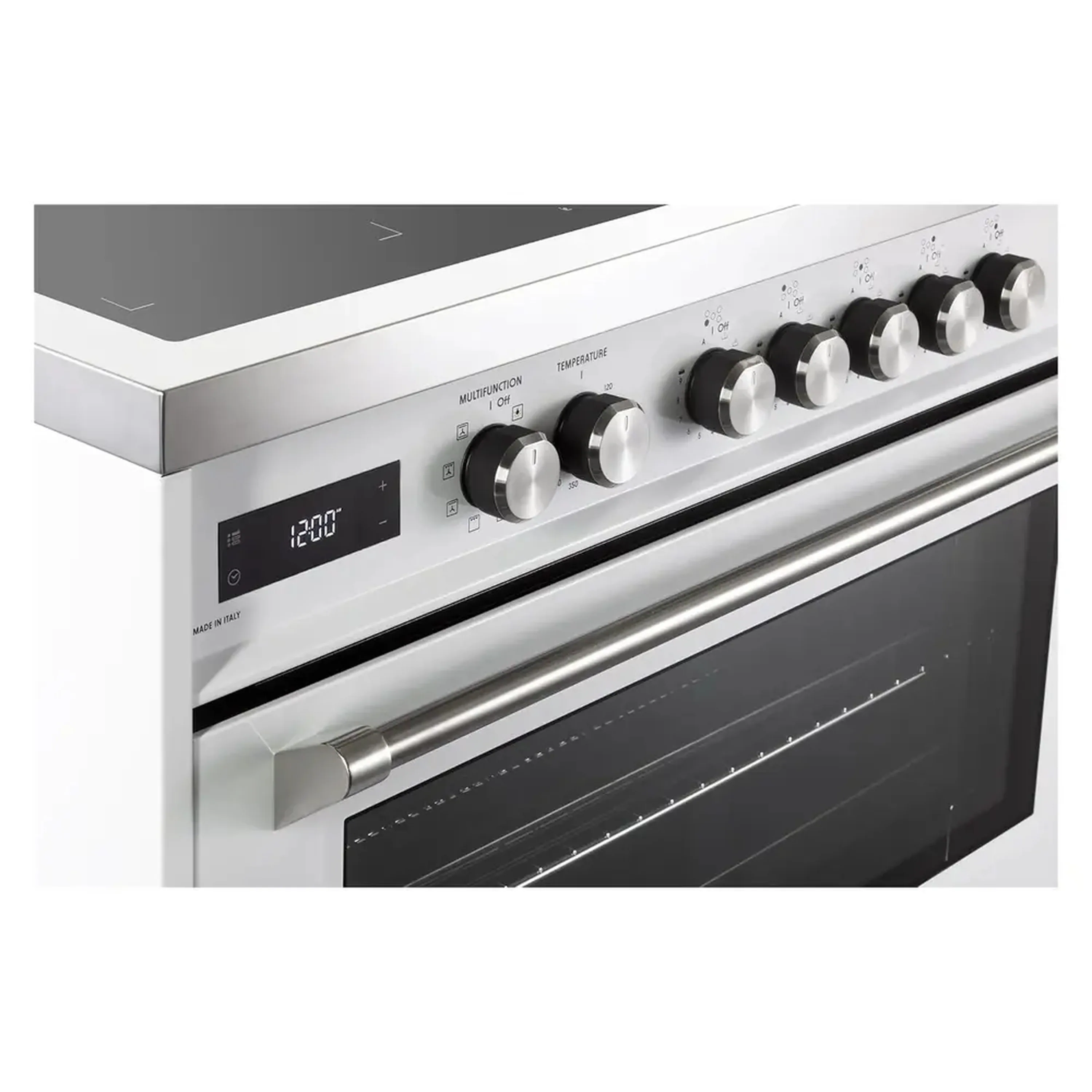 Verona Ultima 36-Inch Induction Range with 5 Element Burners in White with Stainless Steel Trim (VUFSIE365W) - Image 6