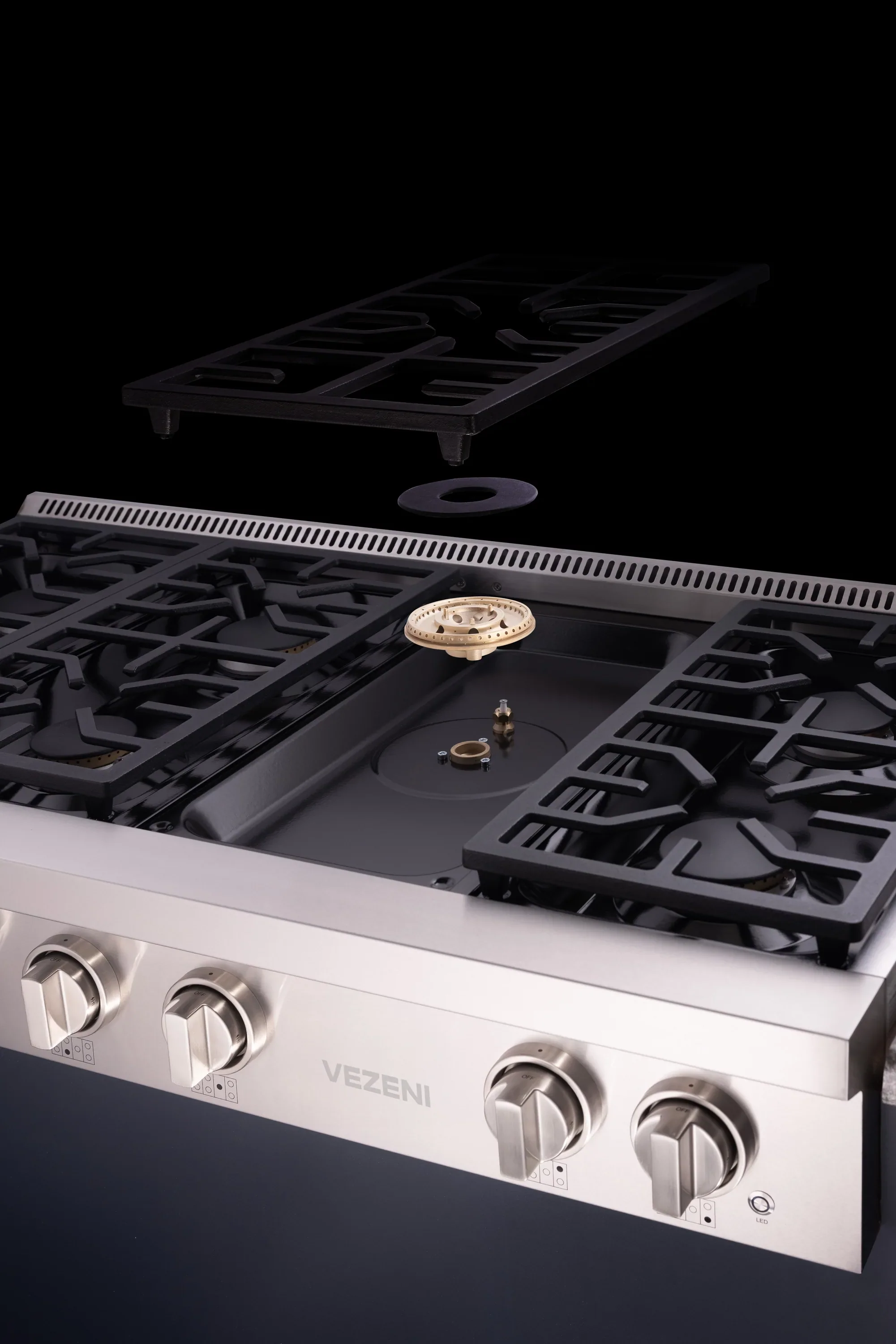 Vezeni 30-Inch Gas Rangetop in Stainless Steel (VCN3005) - Image 3