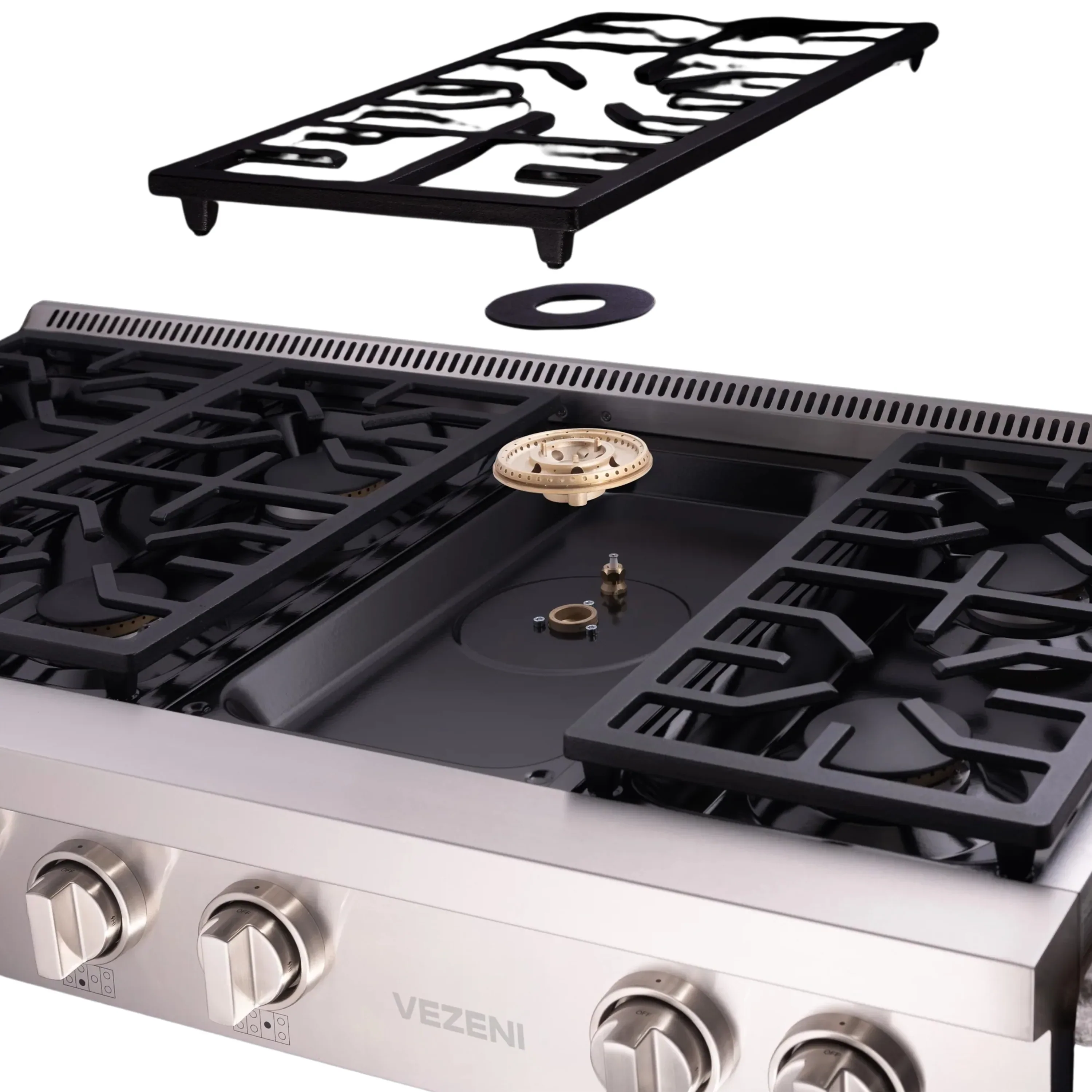 Vezeni 36-Inch Gas Rangetop in Stainless Steel (VCN3603) - Image 4