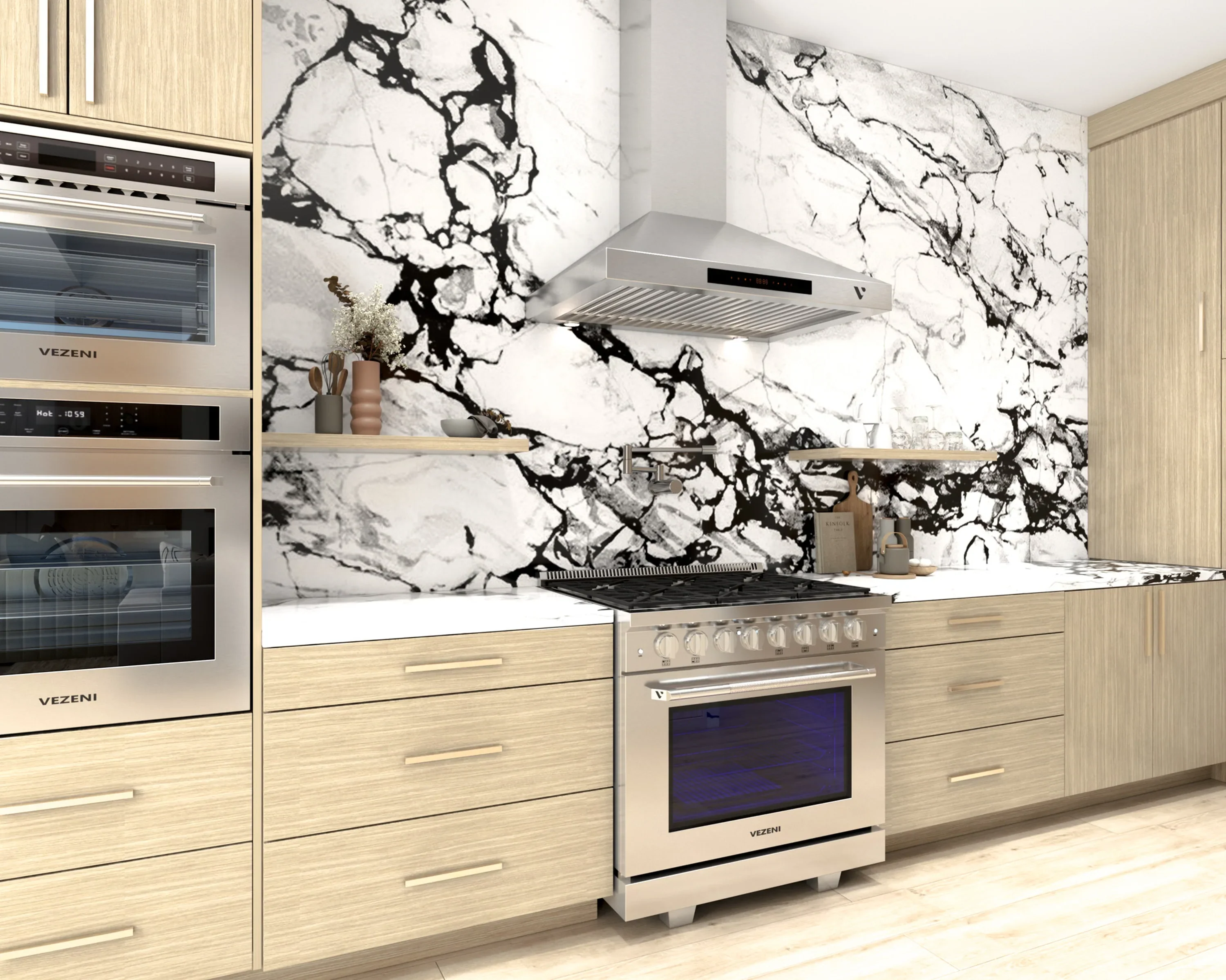 Vezeni 30-Inch Randolph Gas Range in Stainless Steel (VRN3005) - Image 3