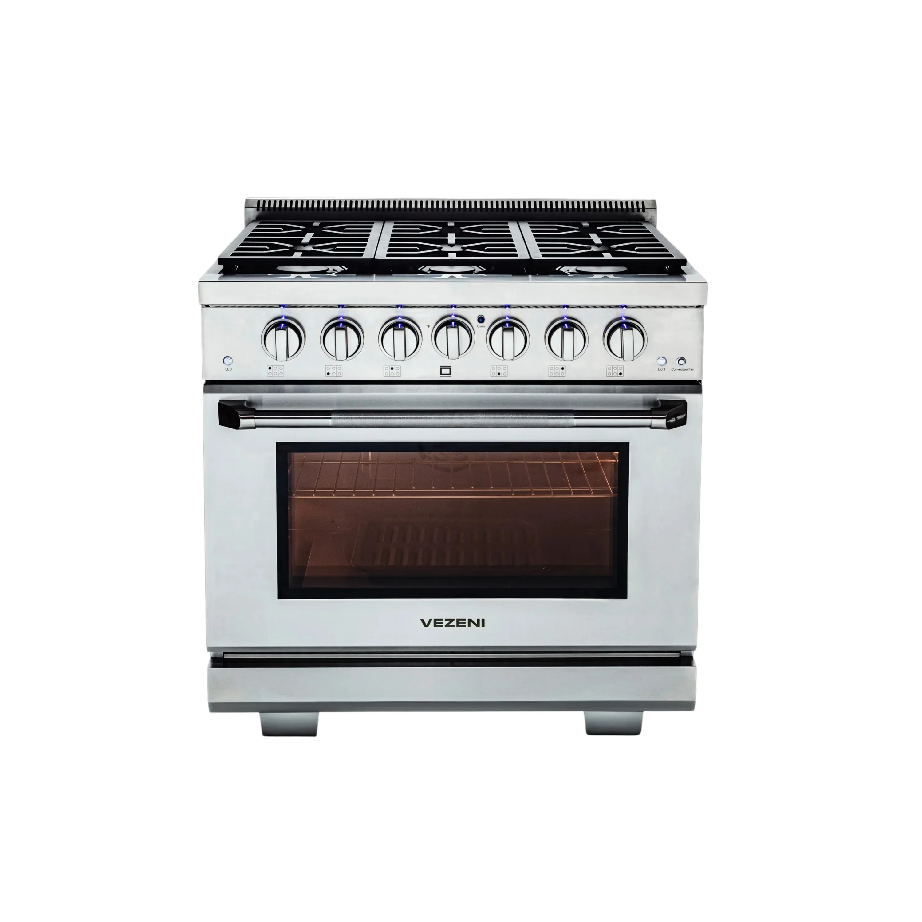 Vezeni 36-Inch Randolph Gas Range in Stainless Steel (VRN3601) - Image 6