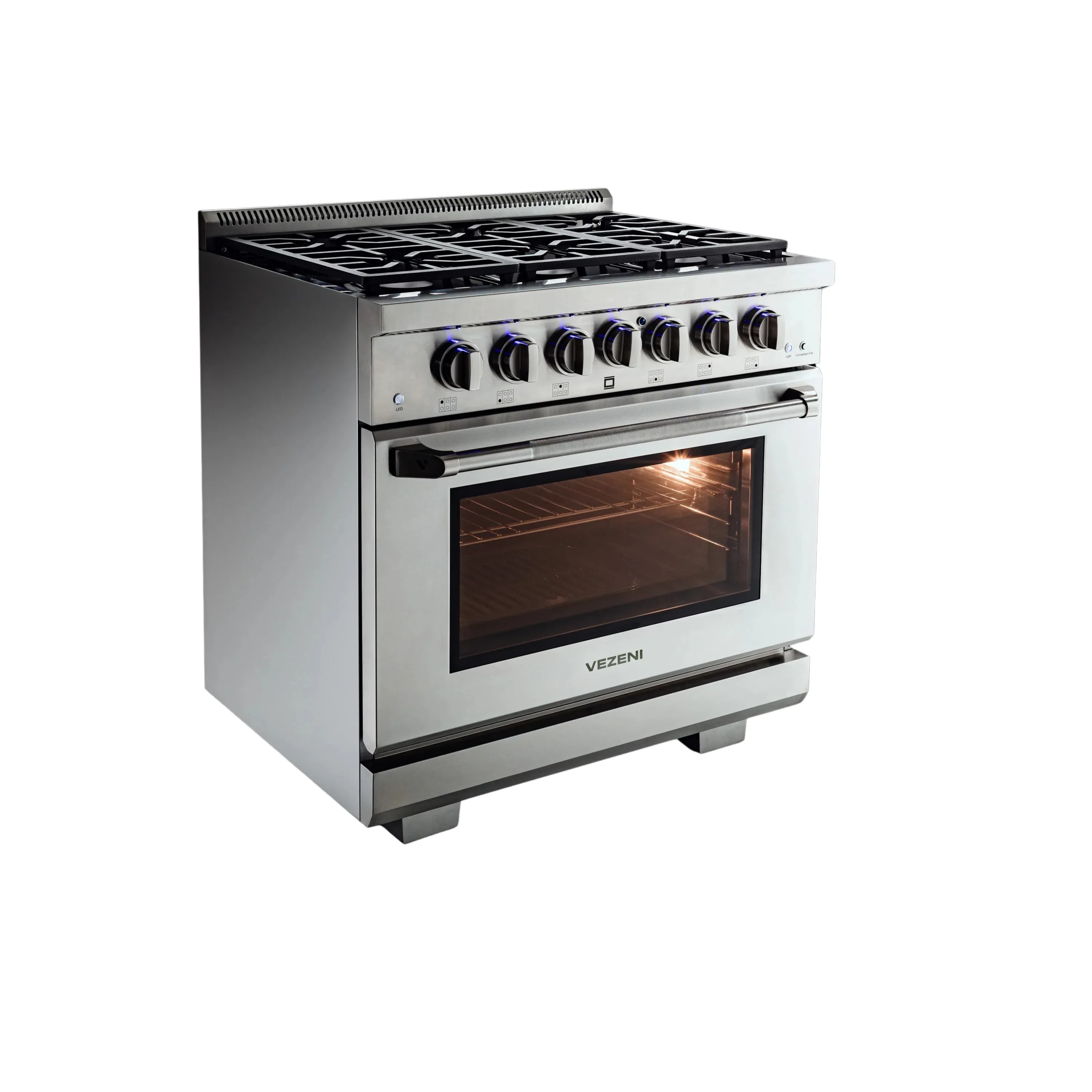 Vezeni 36-Inch Randolph Gas Range in Stainless Steel (VRN3601) - Image 7