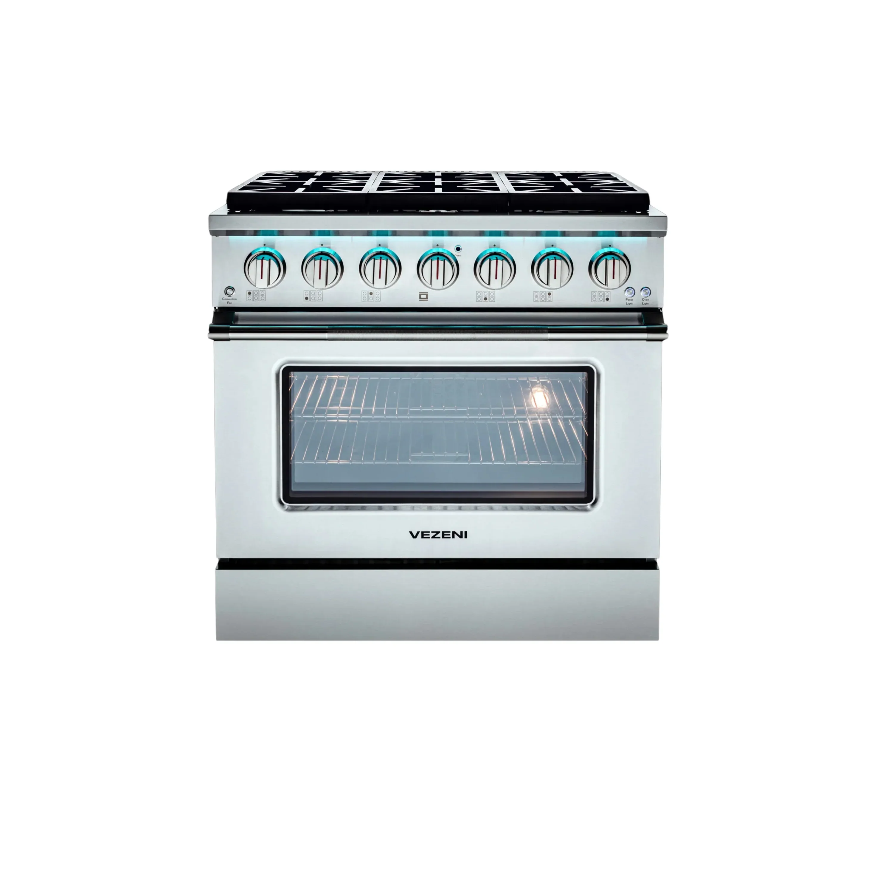 Vezeni 36-Inch Reminiscia Plus Gas Range in Stainless Steel (VRN3607-P) - Image 3