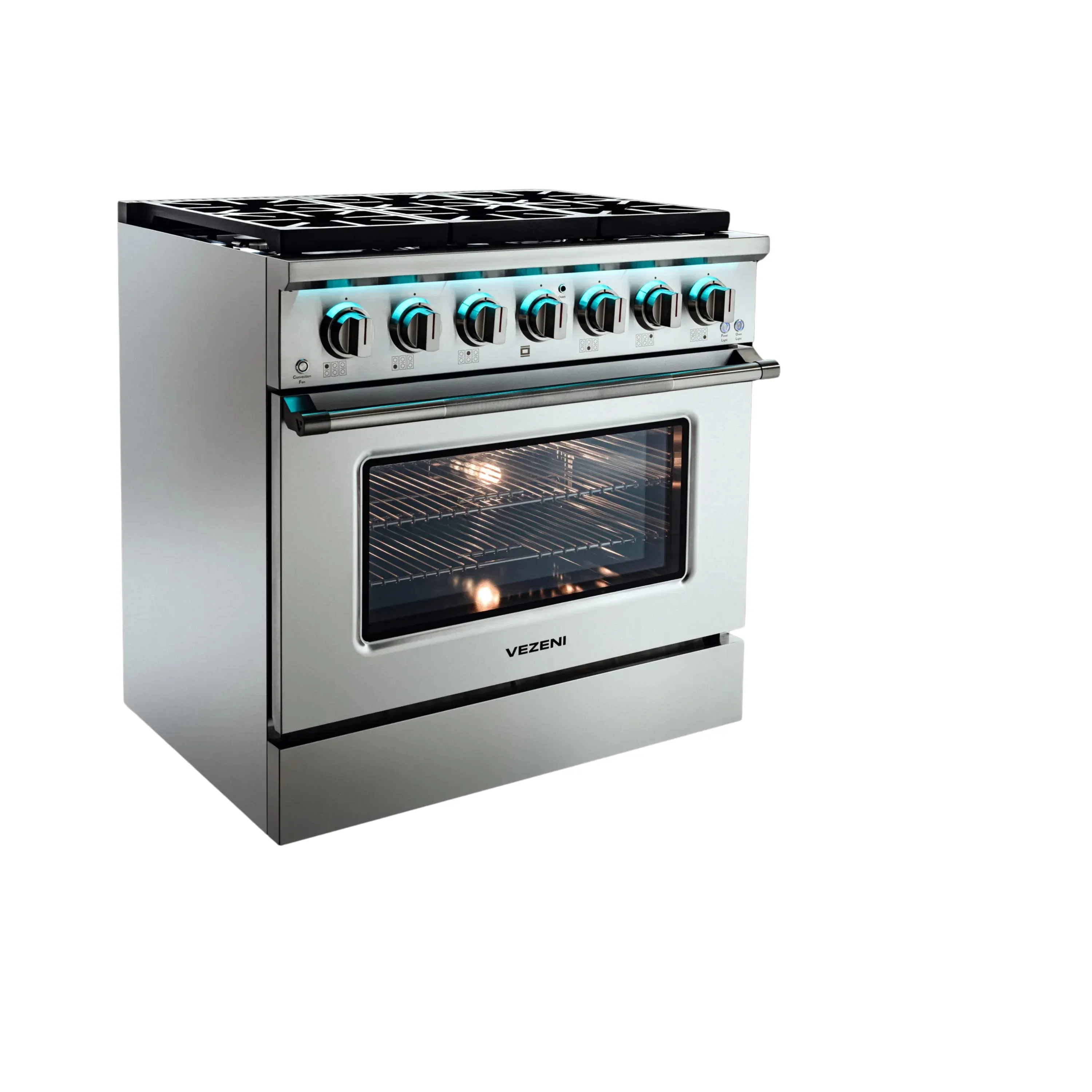 Vezeni 36-Inch Reminiscia Plus Gas Range in Stainless Steel (VRN3607-P) - Image 4