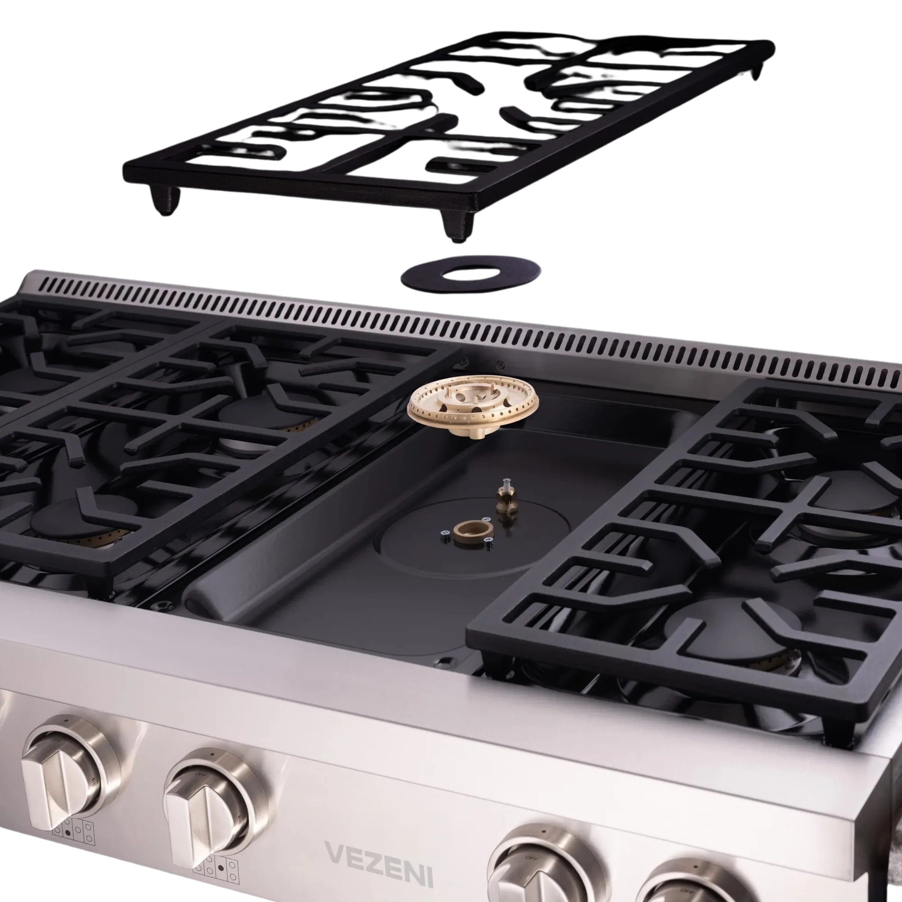 Vezeni 48-Inch Gas Rangetop in Stainless Steel (VCN4804) - Image 5