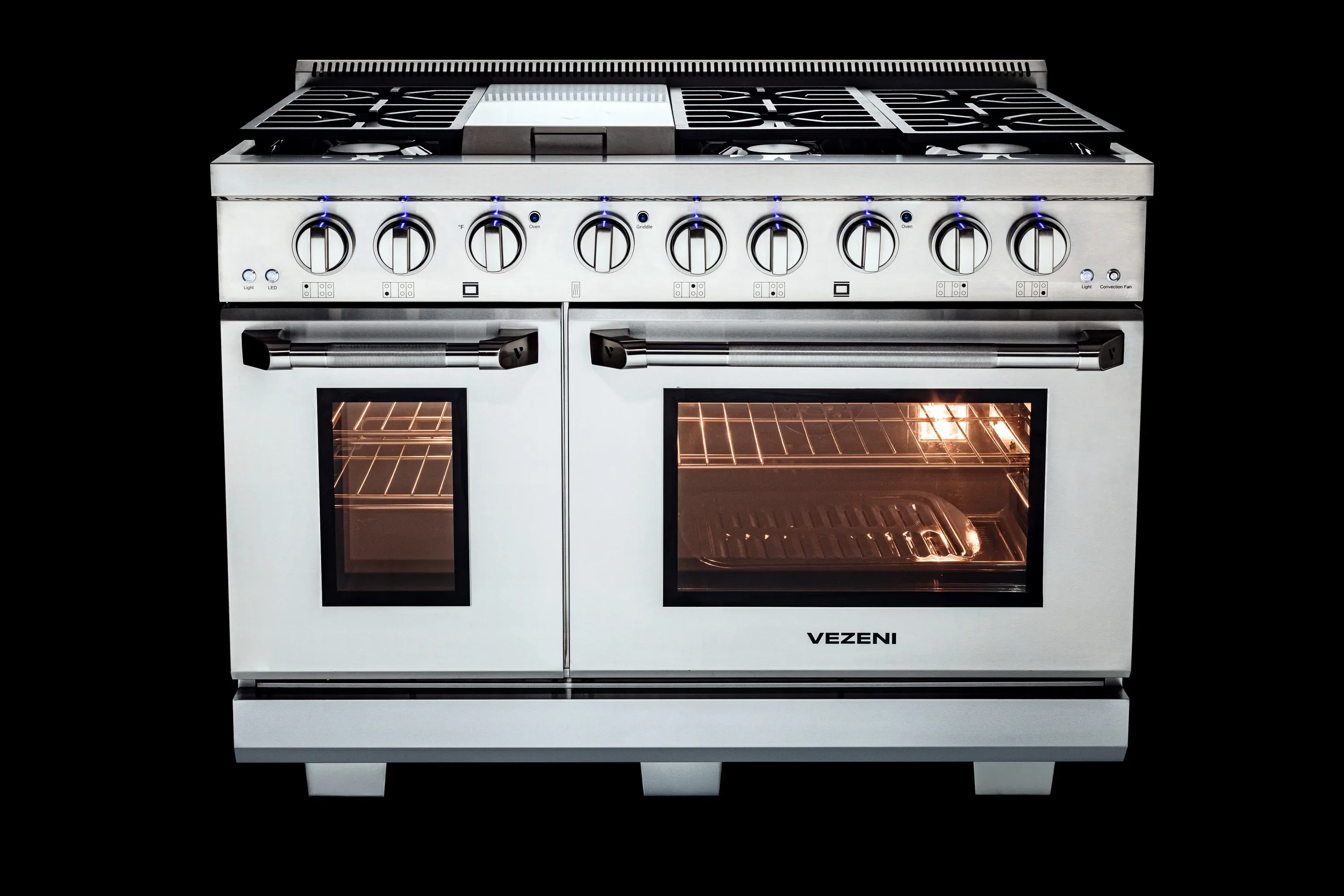 Vezeni 48-Inch Randolph Gas Range in Stainless Steel (VRN4802) - Image 5
