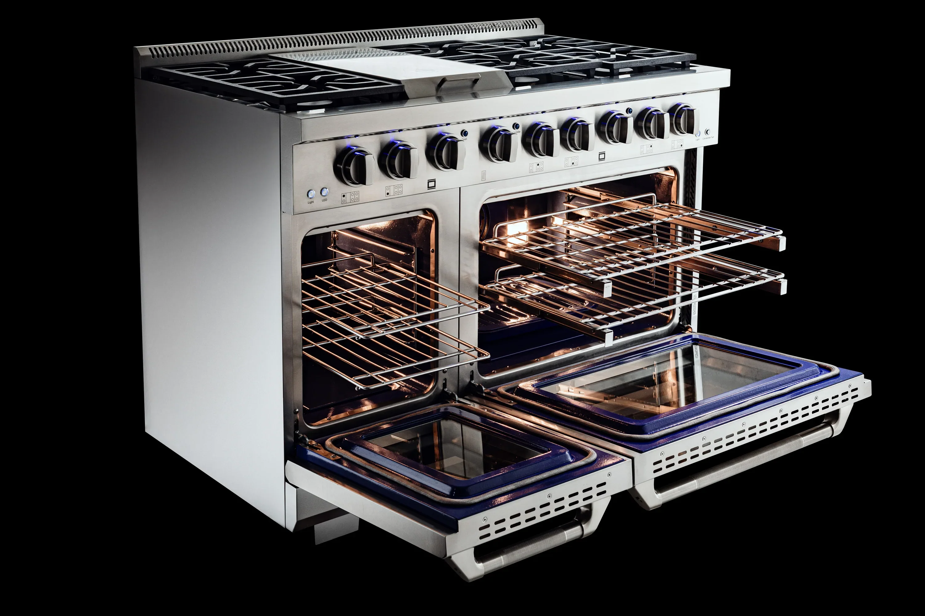 Vezeni 48-Inch Randolph Gas Range in Stainless Steel (VRN4802) - Image 6