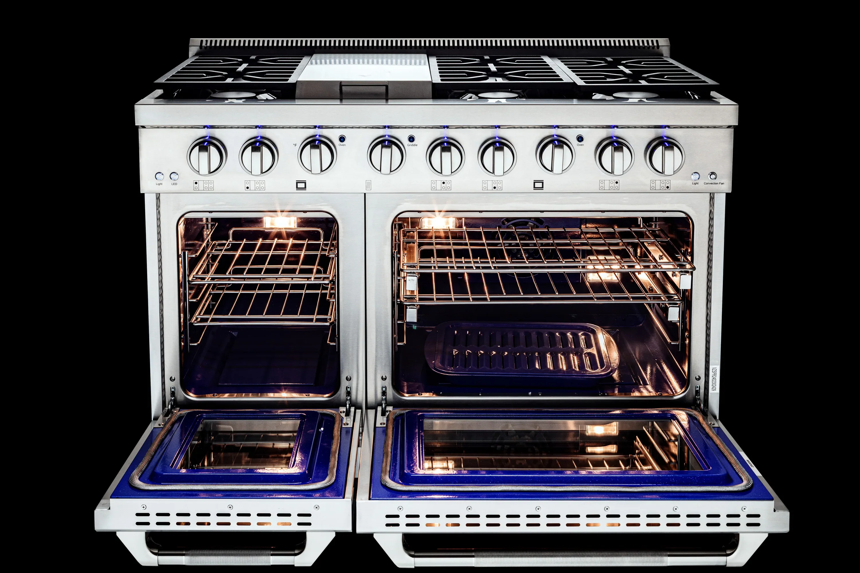 Vezeni 48-Inch Randolph Gas Range in Stainless Steel (VRN4802) - Image 7