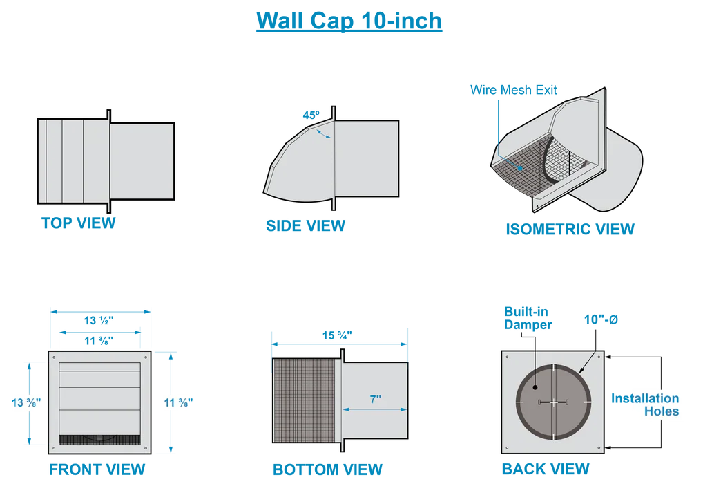 Victory Metal Wall Cap - 10" Duct (10WC) - Image 3
