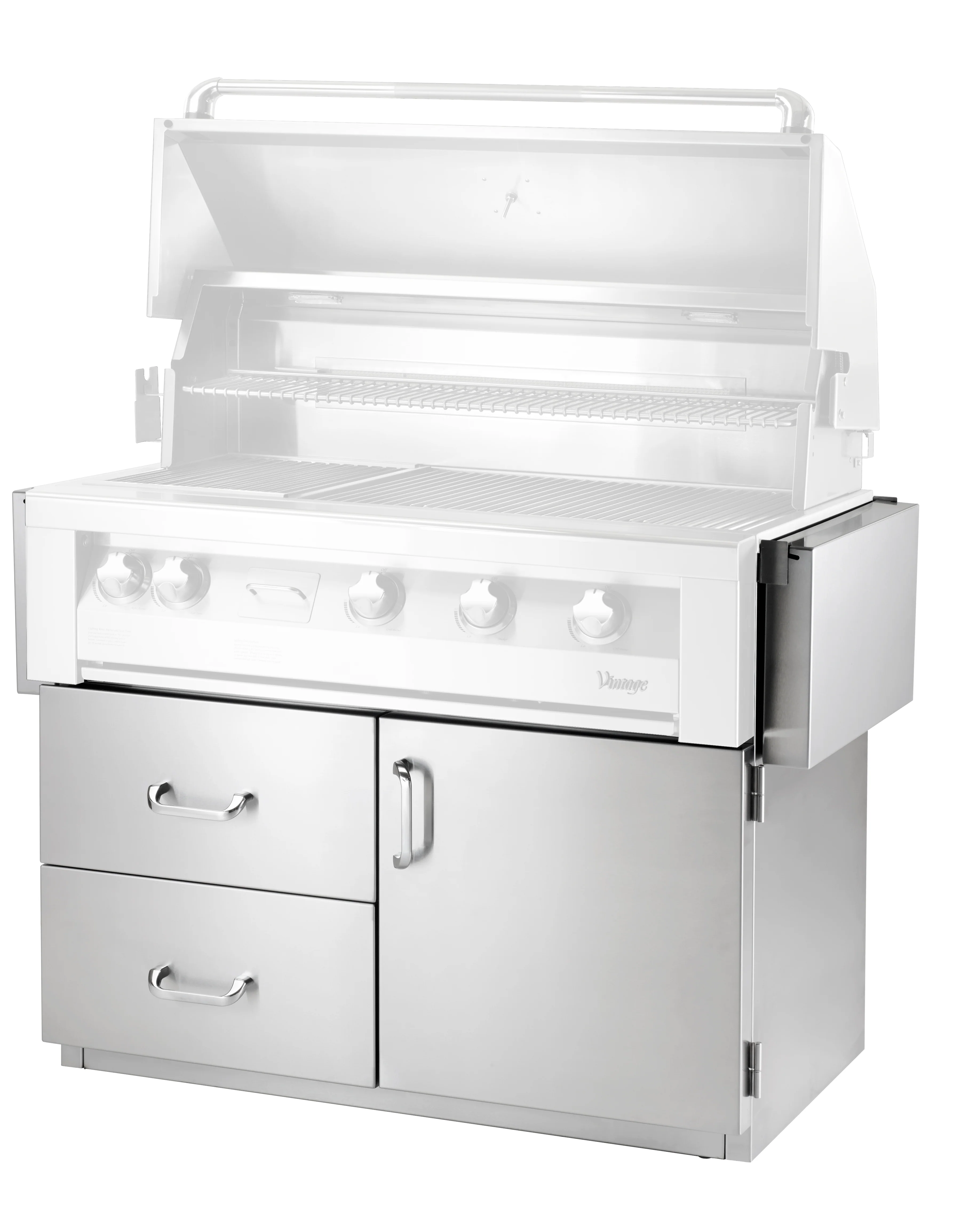 Vintage 42-Inch Deluxe Grill Cart with Door and 2 Drawers (VBQ42GCDLX) - Image 2