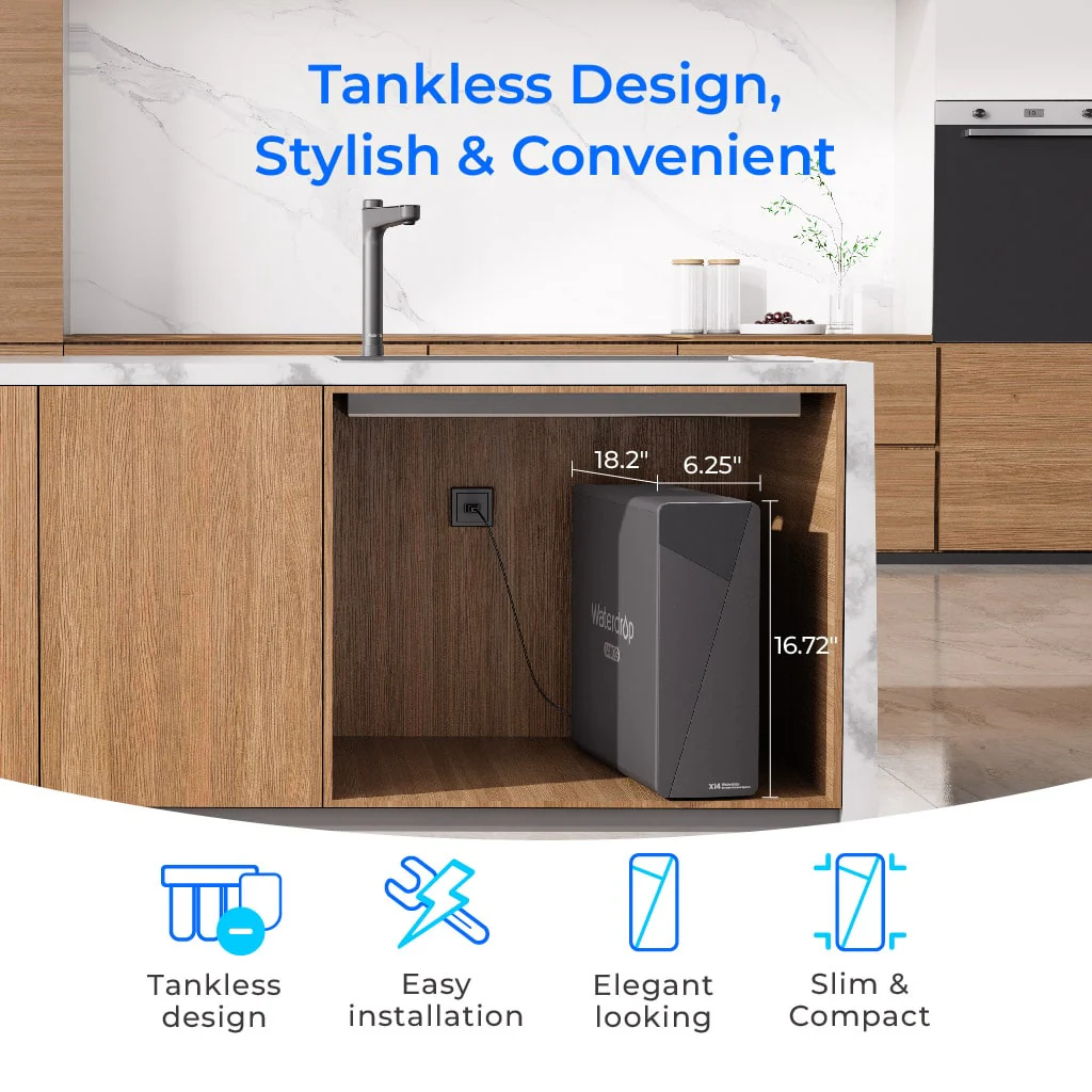 Waterdrop Master X14 Undersink Reverse Osmosis System - Remineralized and Alkaline Water Purifier, Advanced 11-stage RO Filtration Reduces TDS, Chlorine, Fluoride, Arsenic, With Smart Digital Faucet - Image 10