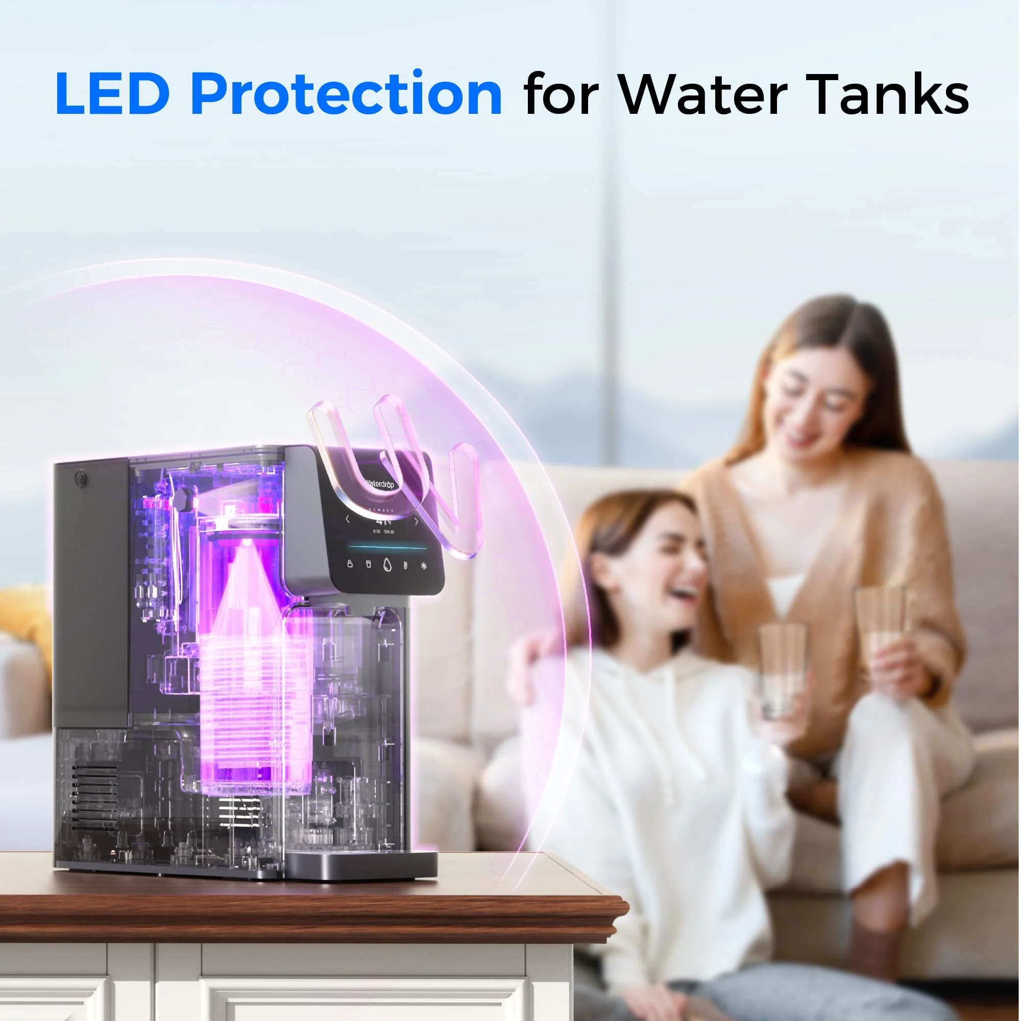 Waterdrop Countertop Reverse Osmosis System, NSF/ANSI 58 & 372 Certified, 7 Stage Filtration, Hot Cold Water Dispenser, RO System with 6 Temperature & 5 Volume Options, BPA Free (WD-A1) - Image 6