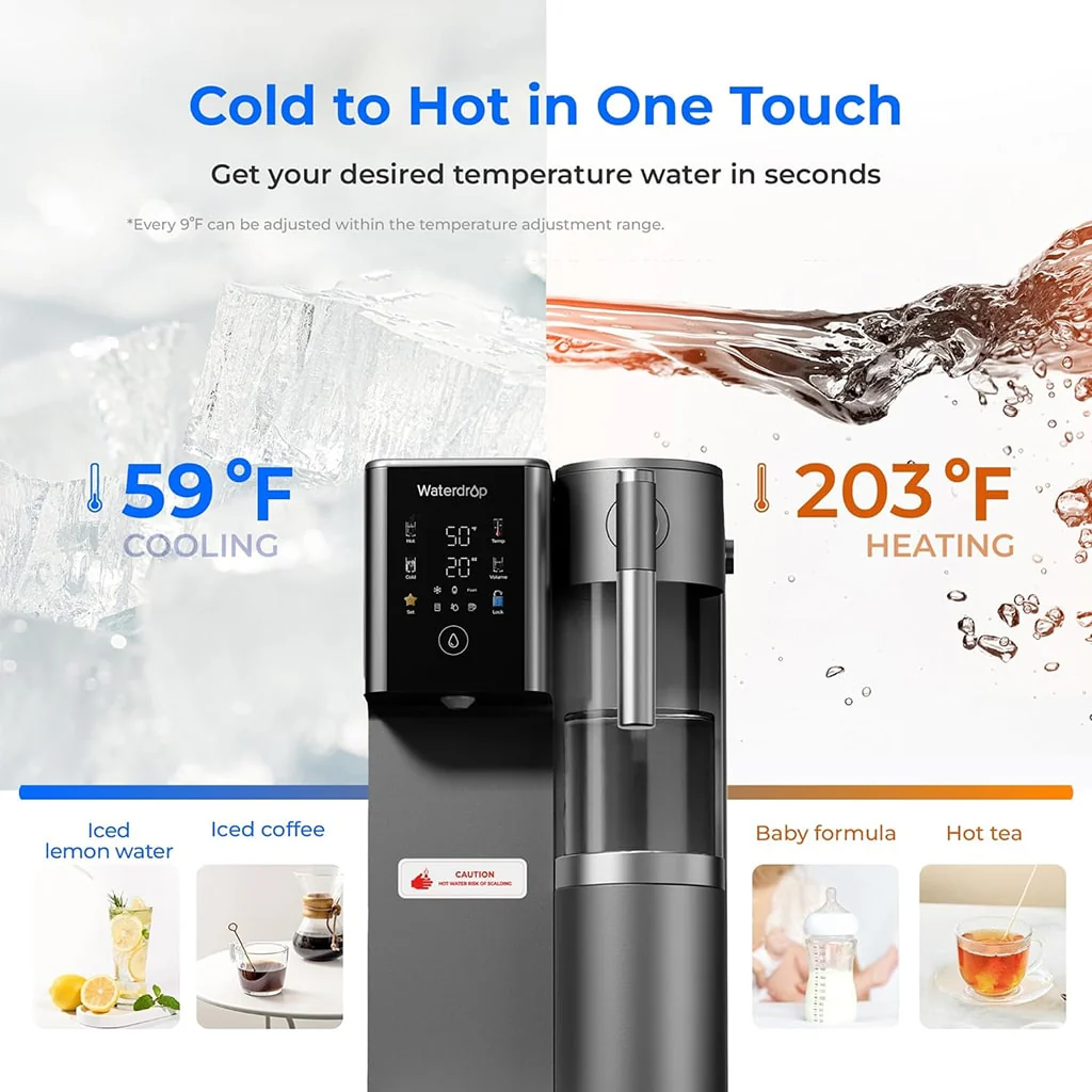 Waterdrop Countertop Reverse Osmosis System, Hot and Cold RO Reverse Osmosis System (WD-A2) - Image 3