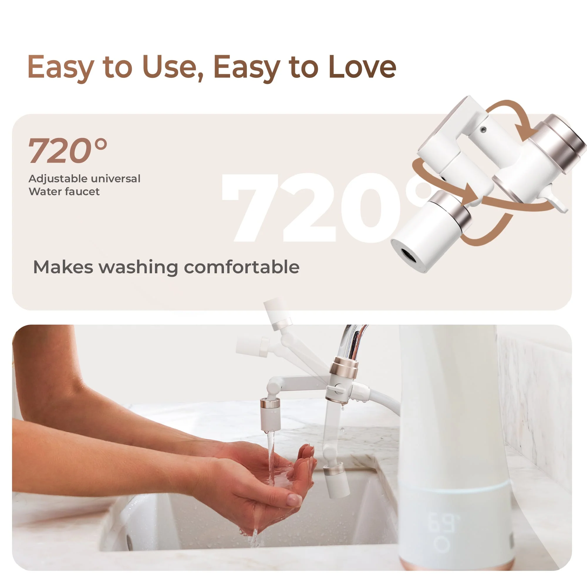 Waterdrop Skincare Filter, Bathroom Sink Filter Water Faucet for Skin, Countertop Water Filter, SGS Certified, Reduce 99% Chlorine, Nanoscale Deep Clean, Hydrate Deeply (WD-BFC1-CF20) - Image 6