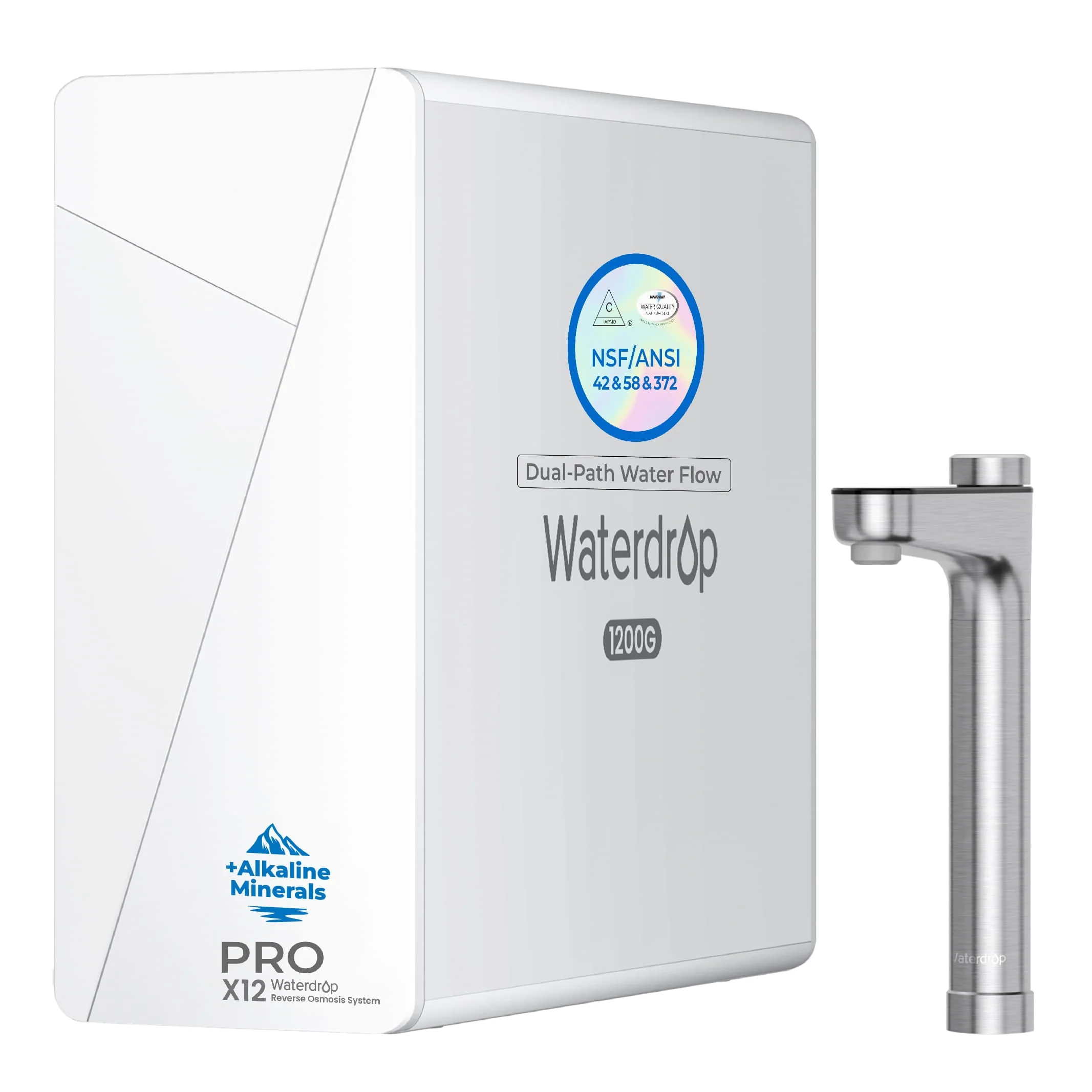 Waterdrop 1200 GPD Reverse Osmosis Water Filter, Alkaline Mineral pH+, NSF/ANSI 58&372 Certified, Tankless Reverse Osmosis System, 11-Stage, Smart Faucet, BPA Free (WD-X12-PRO) - Image 11